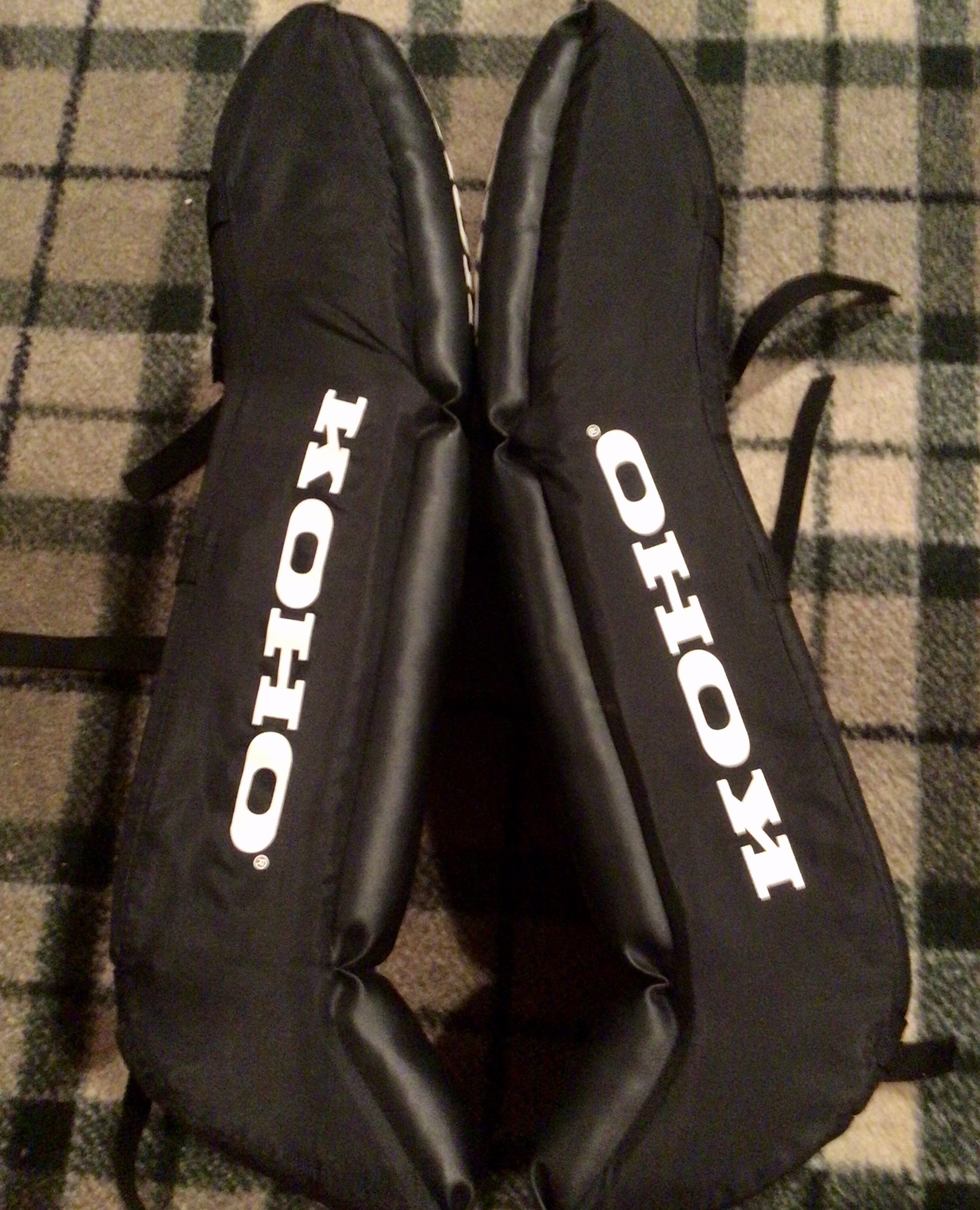 Vintage Koho street hockey floor hockey leg pads black red 27