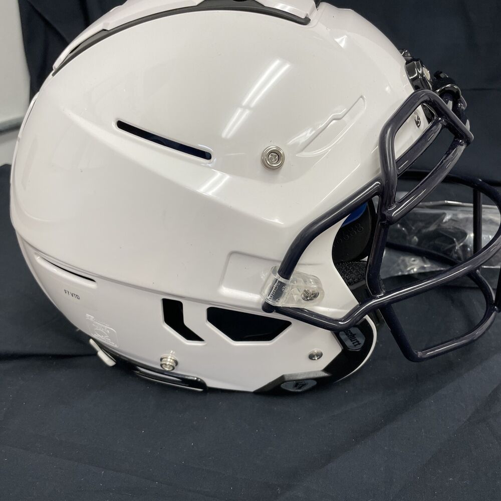 2022 Schutt F7 VTD Collegiate XLG+ Helmet White w/ F5 Navy Blue ROPOSW