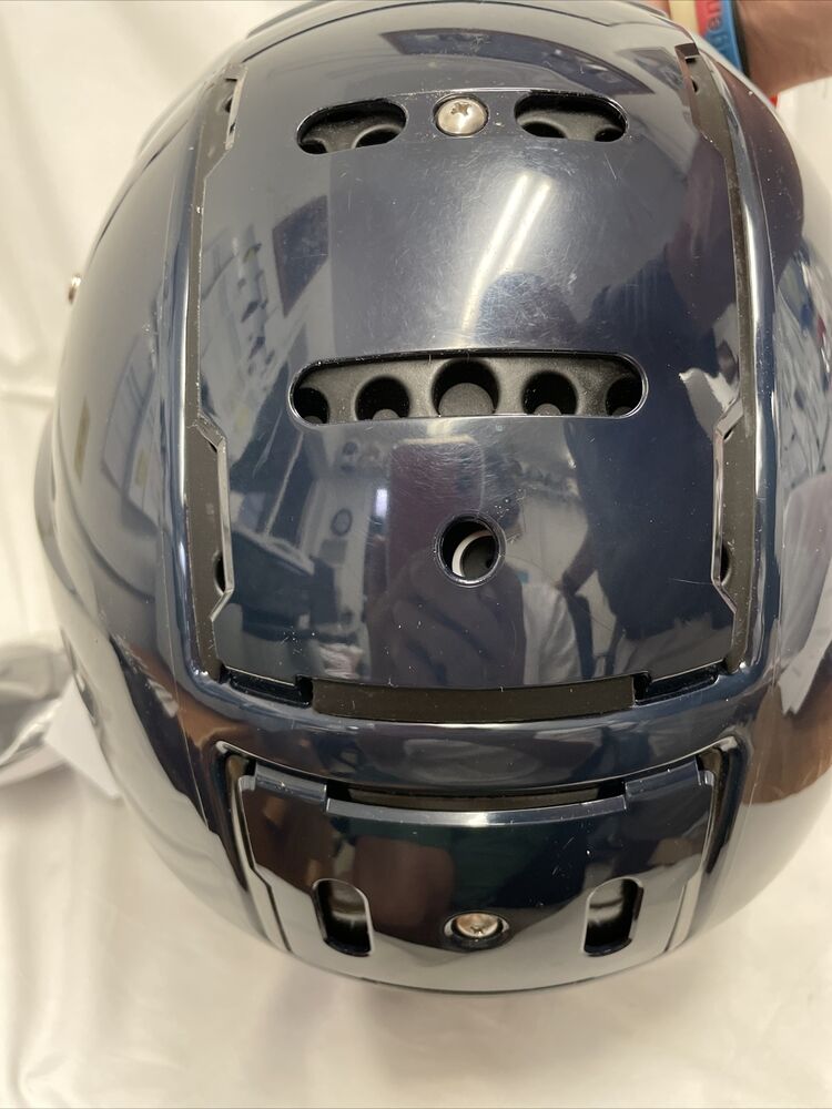 2022 Schutt F7 VTD Collegiate XLG Helmet Navy Blue w/ F5 Lt Gray ROPO