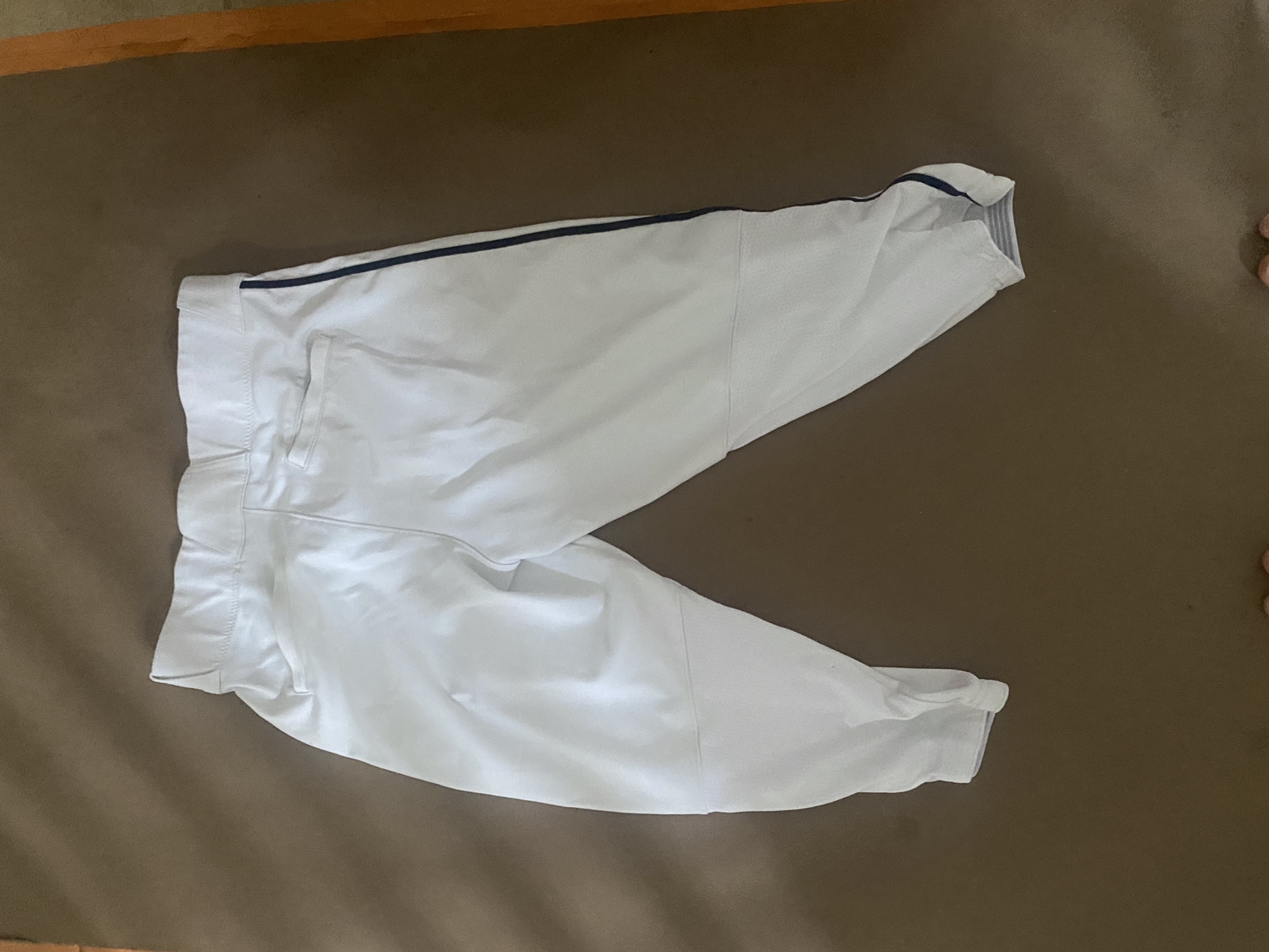 Nike Baseball Pants White With Navy Piping SidelineSwap