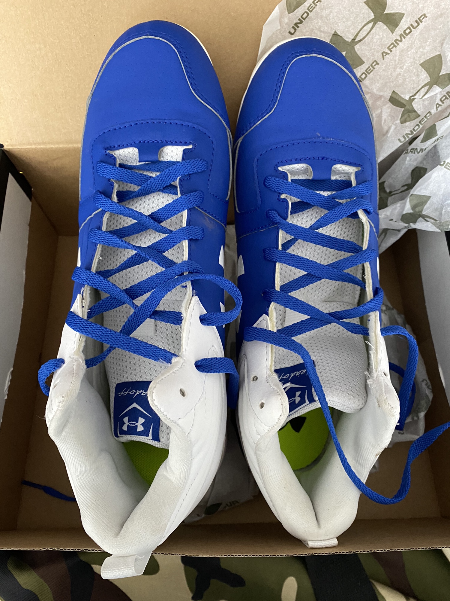 Blue Men's Molded Cleats Under Armour Bryce harper SidelineSwap