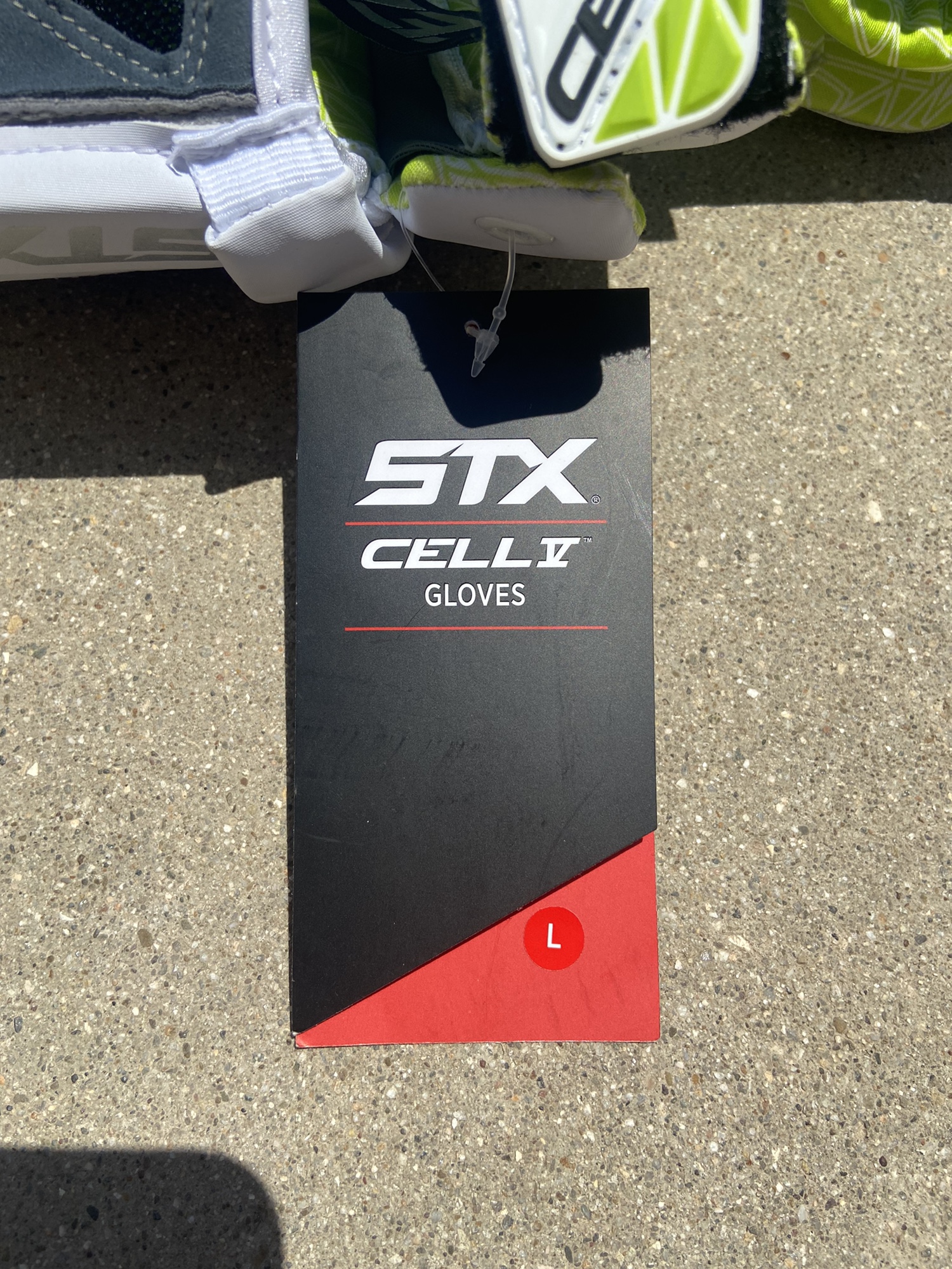 Brand New Player's STX Cell V Lacrosse Gloves 13’ White Size Large