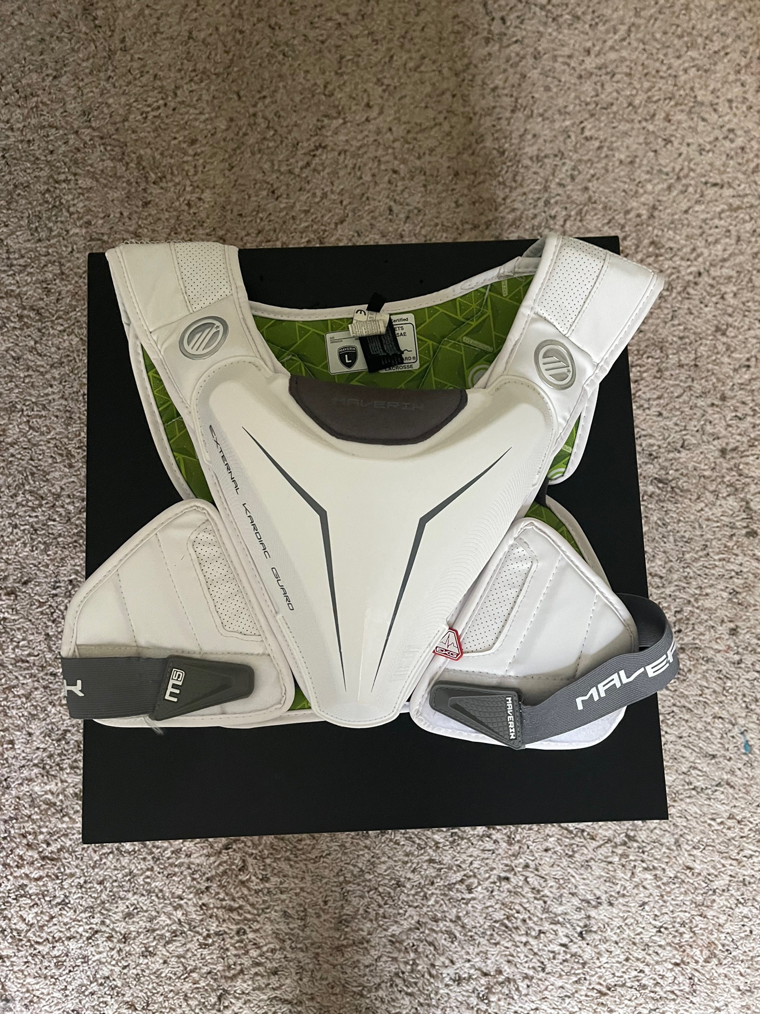 Used Large Maverik MAX EKG Shoulder Pads SidelineSwap