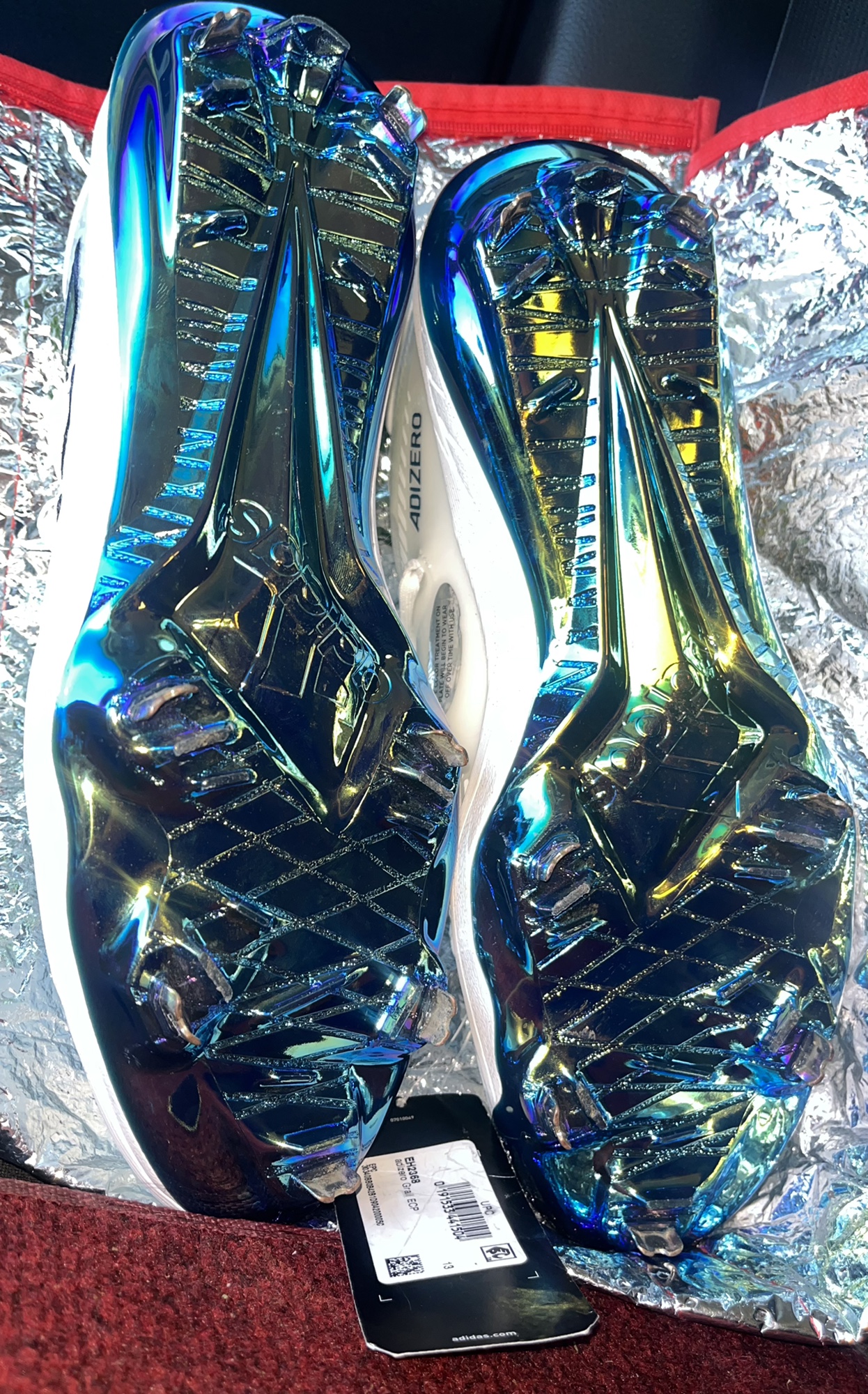 Men’s Adidas Adizero Grail ECP Metal Baseball Cleats Size 13.0 Chrome Bottom SidelineSwap