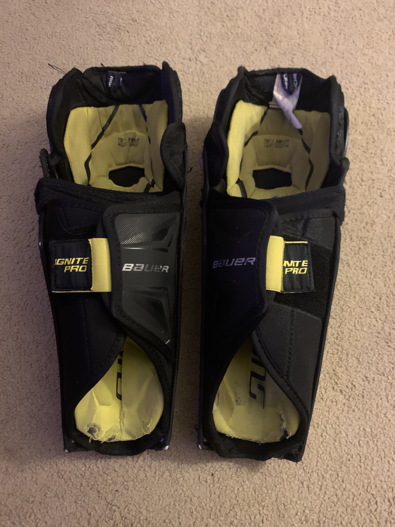 Bauer Supreme Ignite Pro+ Shin Pads SidelineSwap Bauer Supreme Ignite Pro+ Shin Pads SidelineSwap