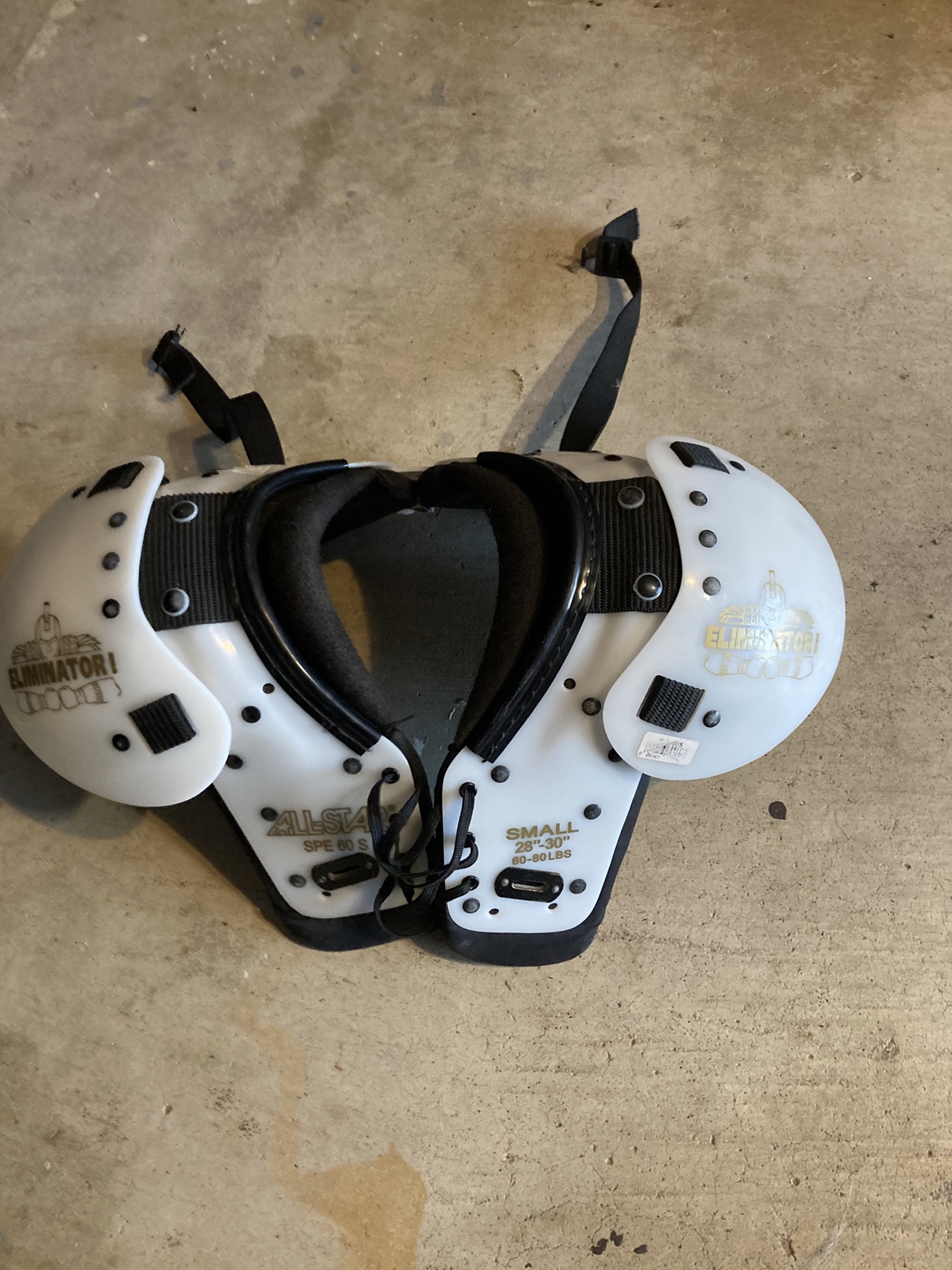 New Small AllStar Shoulder Pads SidelineSwap