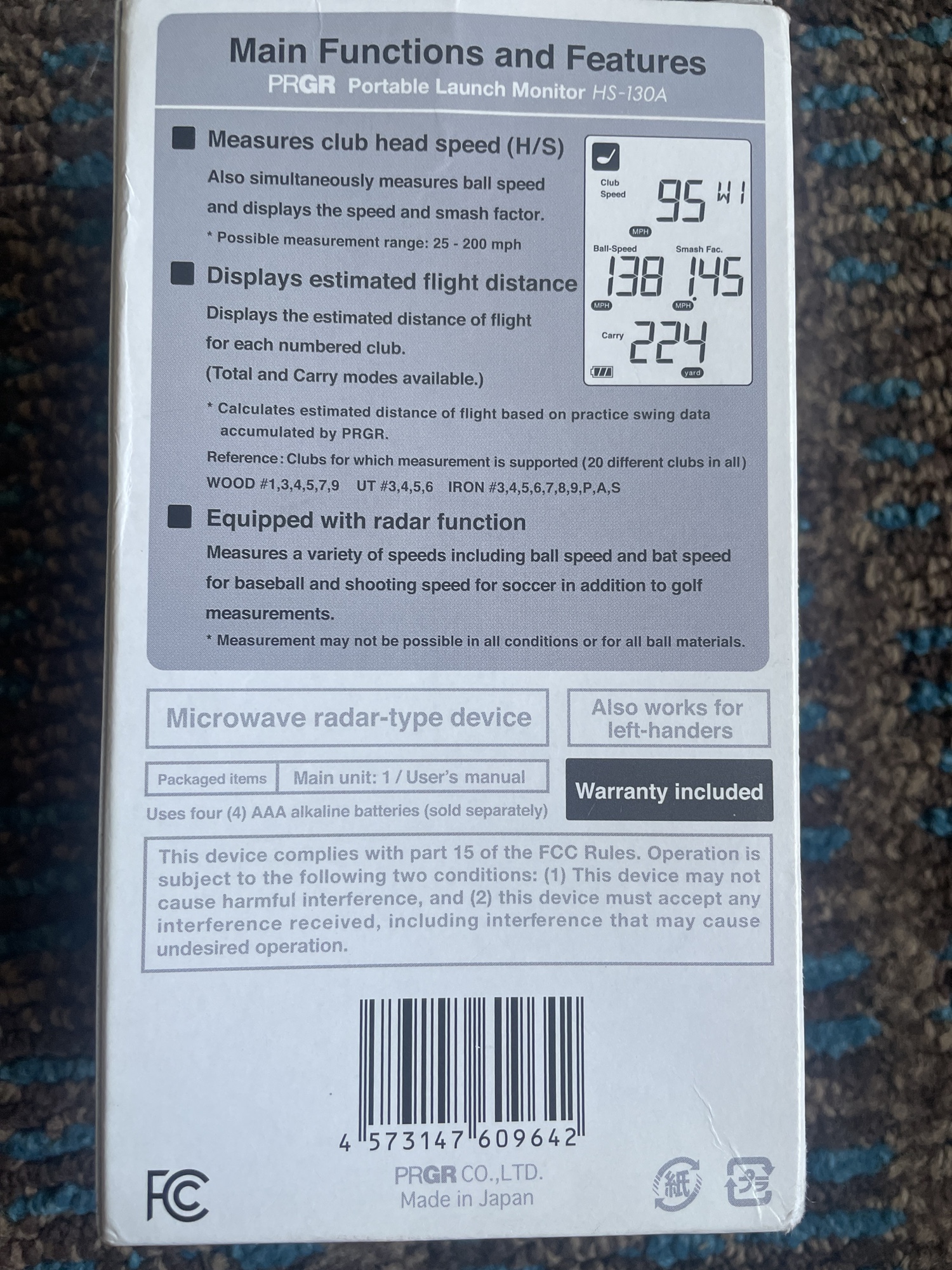 baseball/golf radar tracker SidelineSwap