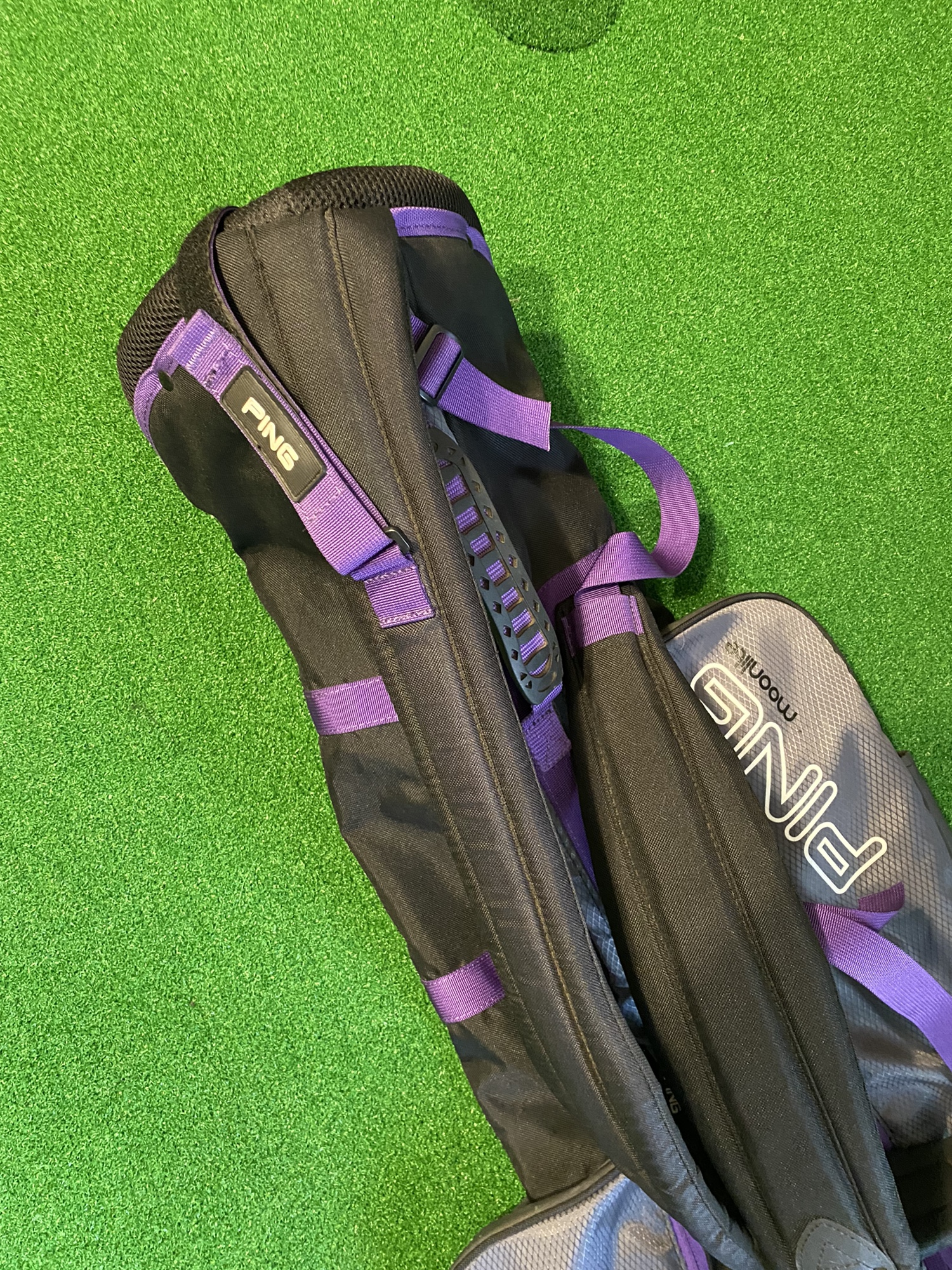 Rare Purple Ping Moonlite Sunday golf bag SidelineSwap