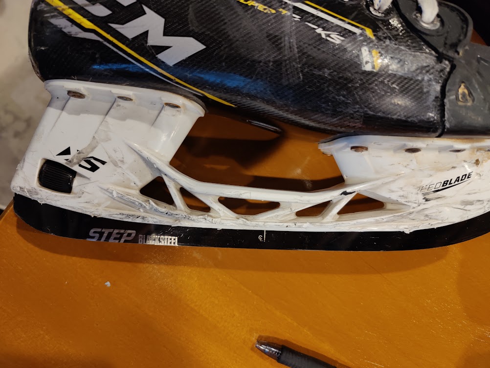 CCM Super Tacks AS3 Hockey Skates Size 6.5 with Black Steel along with