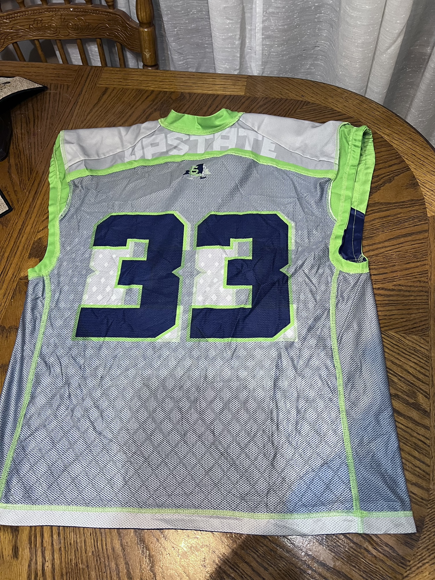 Sweetlax Upstate Lacrosse Reversible Navy Blue and Grey Jersey Size