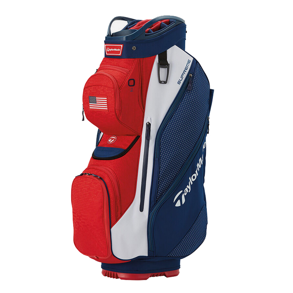NEW 2022 TaylorMade Supreme Red/White/Blue 14Way Golf Cart Bag