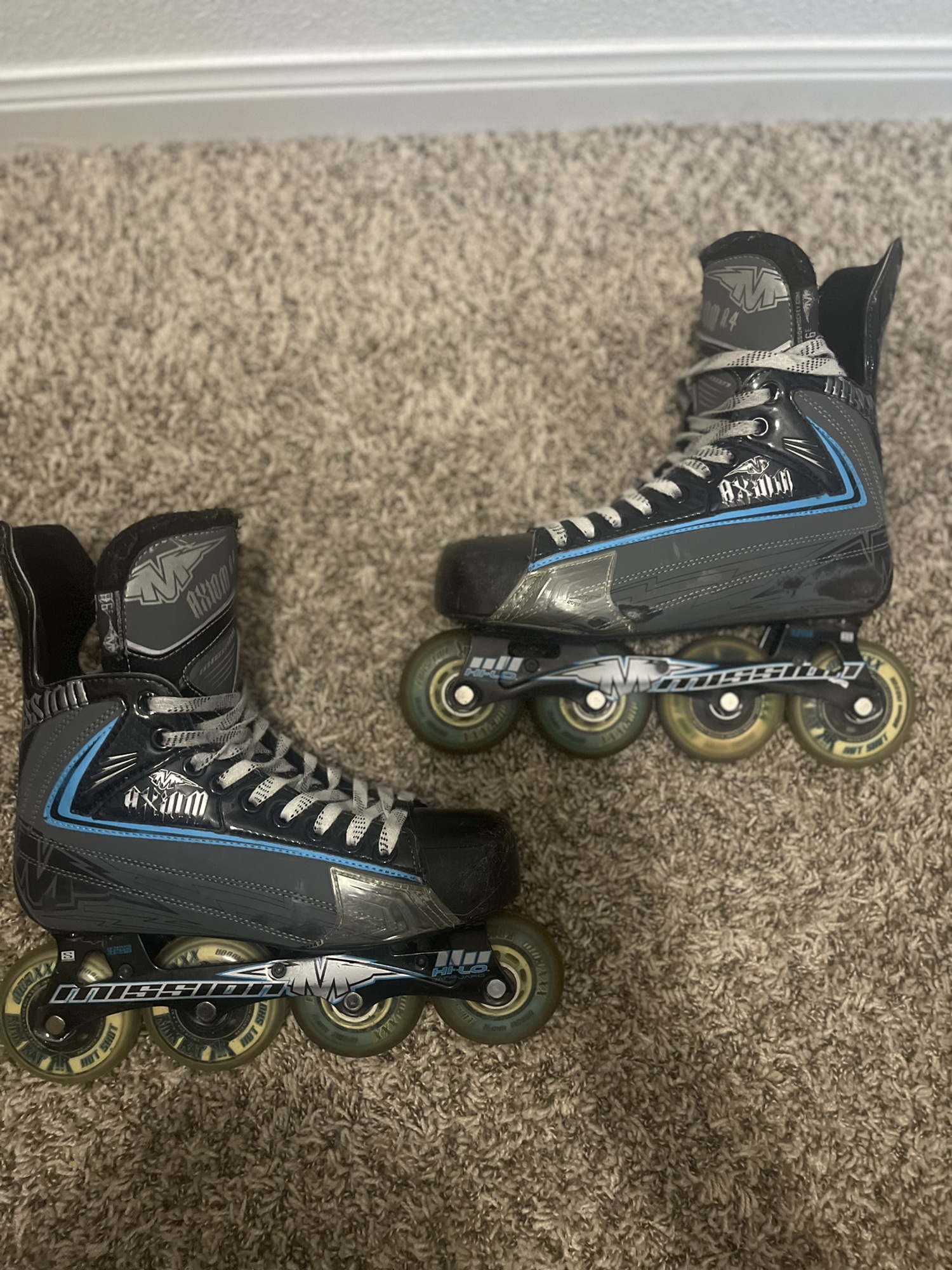 Mission Axiom A4 Inline Roller Blades Skates Hockey U.S Size 7.5