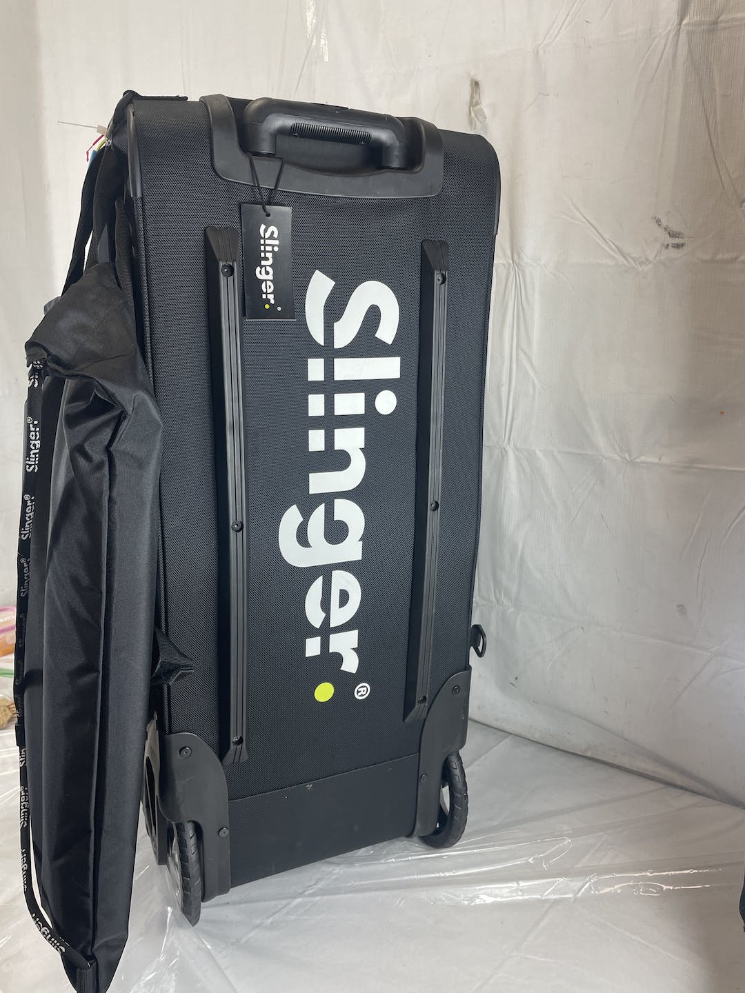 Used Slinger Launcher Slam Pack Tennis Bag Ball Machine W Extras Like