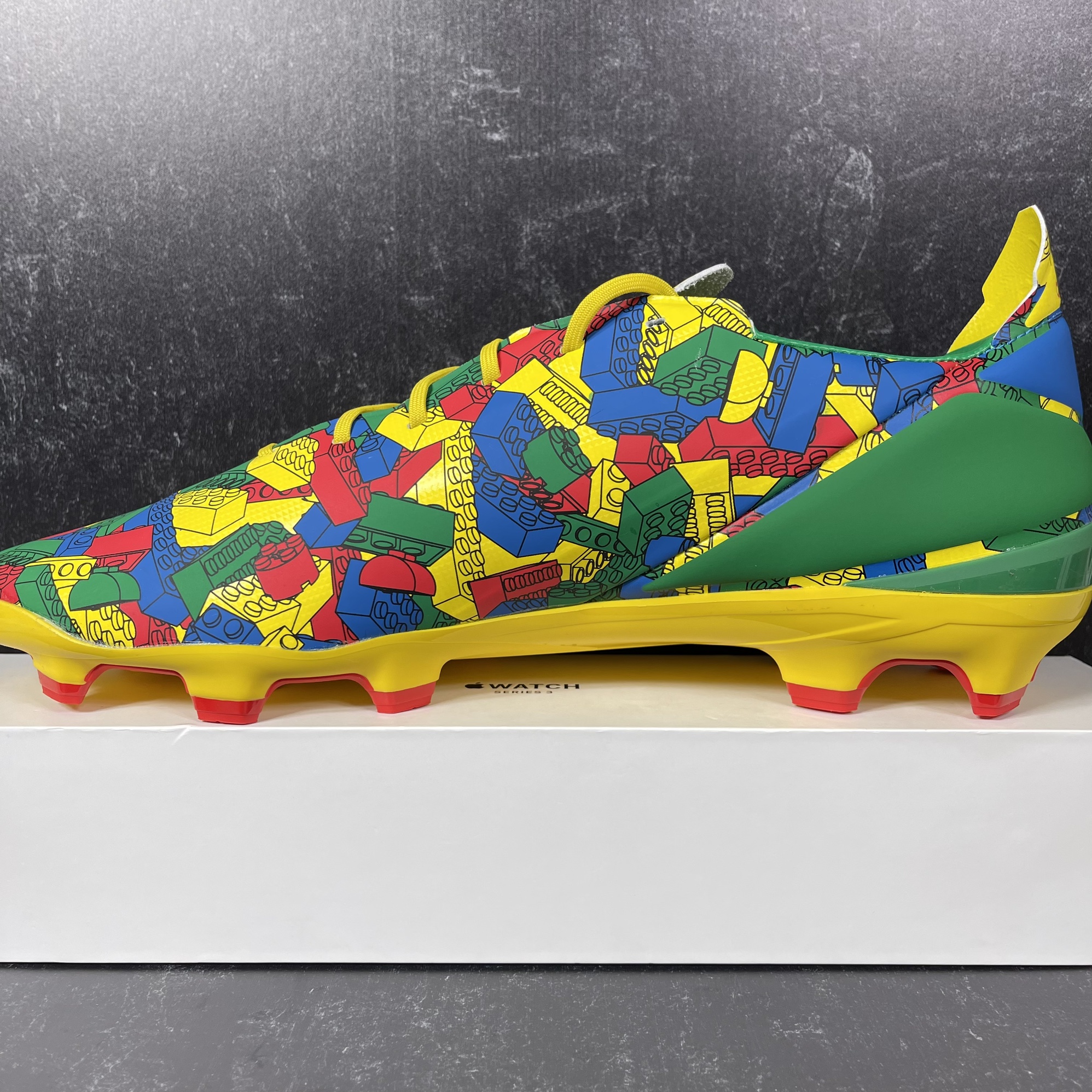 ADIDAS LEGO GAMEMODE FIRM GROUND SOCCER CLEATS MENS SIZE 10 YELLOW RED