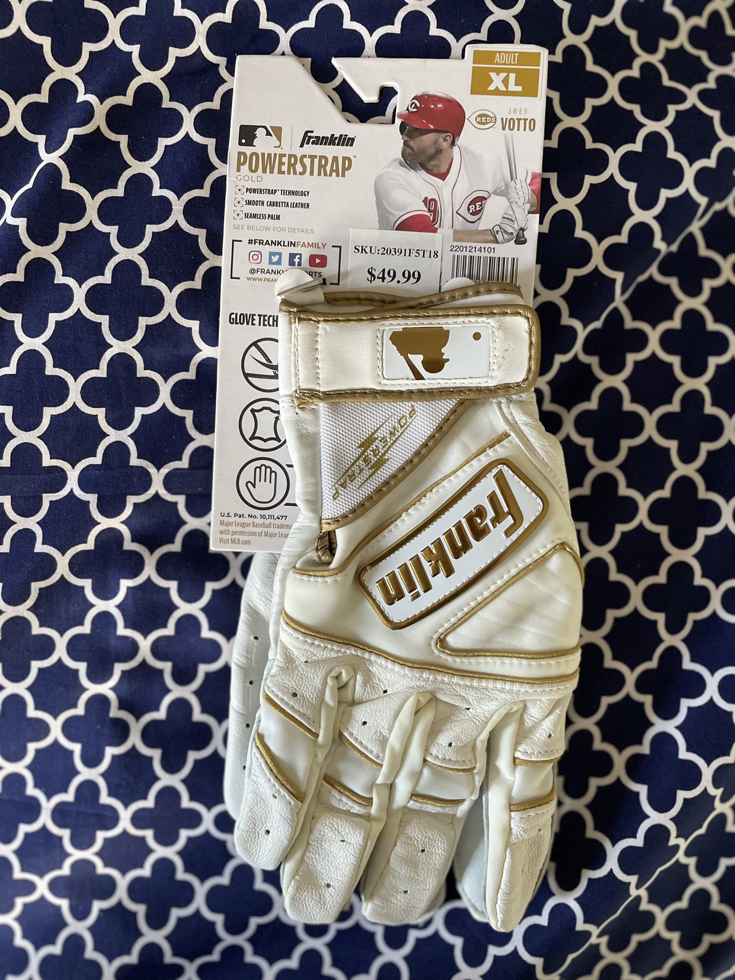 New XL Franklin Powerstrap Batting Gloves SidelineSwap