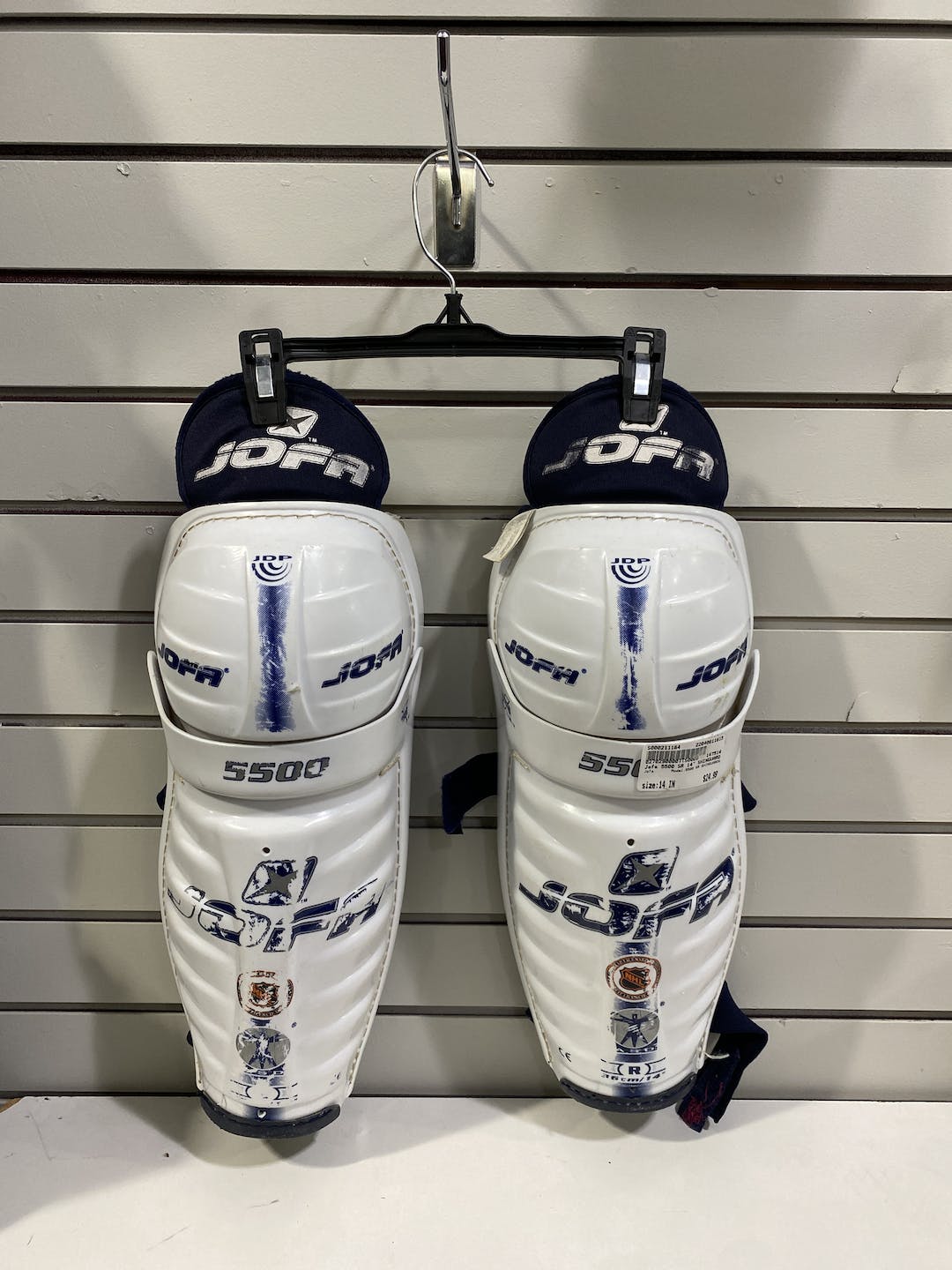 Used Jofa 5500 Sr Shinguards 14" Hockey Shin Guards SidelineSwap