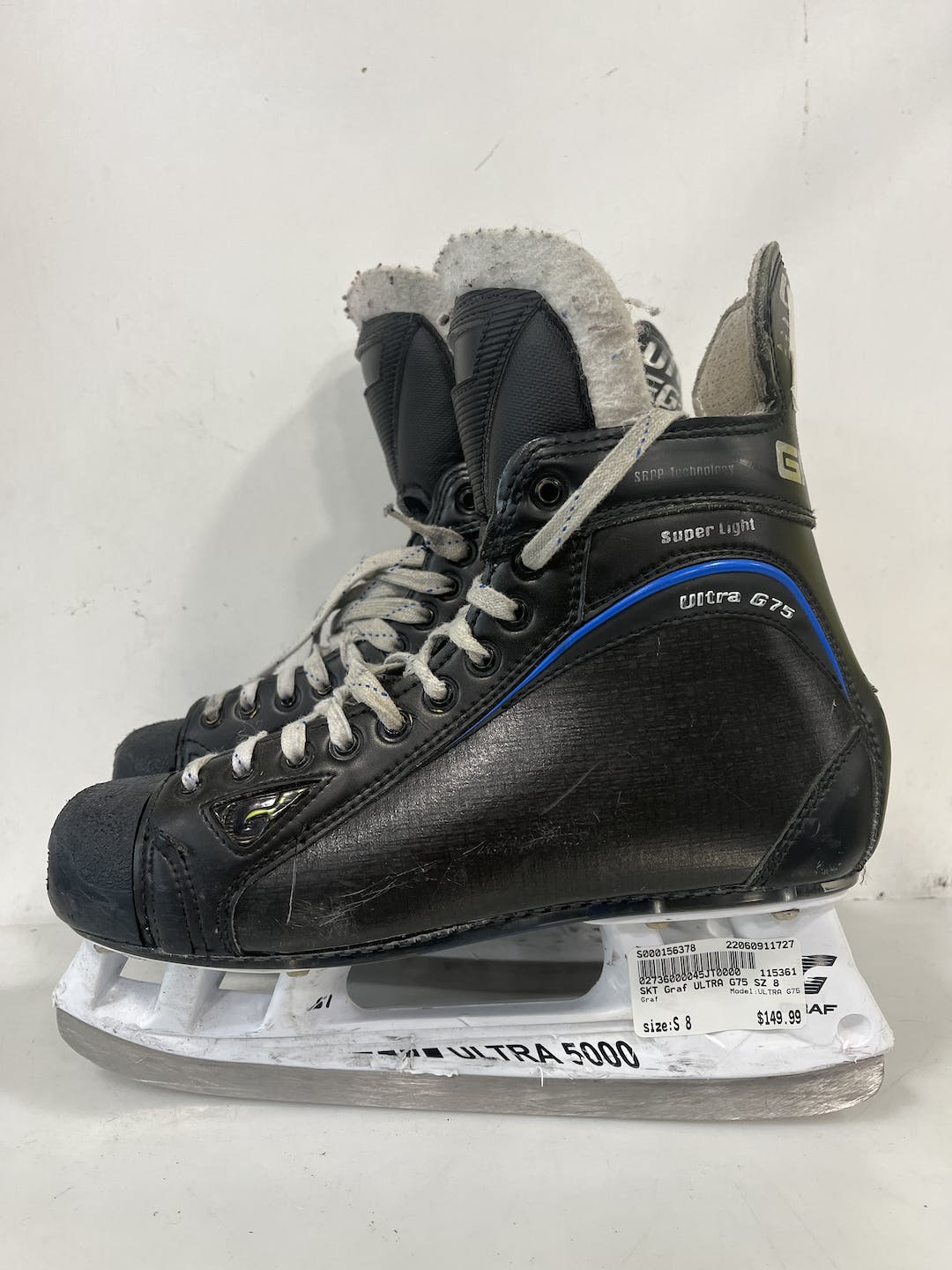Used Graf Ultra G75 Senior 8 Ice Hockey Skates SidelineSwap