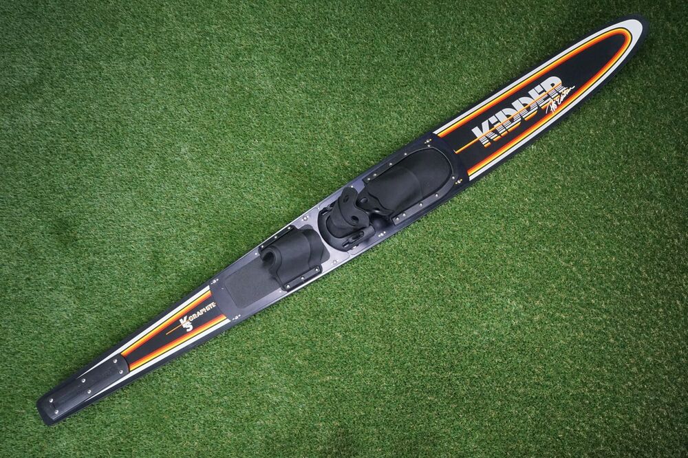 VINTAGE KIDDER USA PRO EDITION KS GRAPHITE WATER SKI 67" W/ BINDINGS