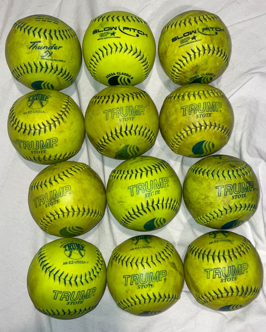 Used 12 Pack (1 Dozen) Slow Pitch Softballs SidelineSwap