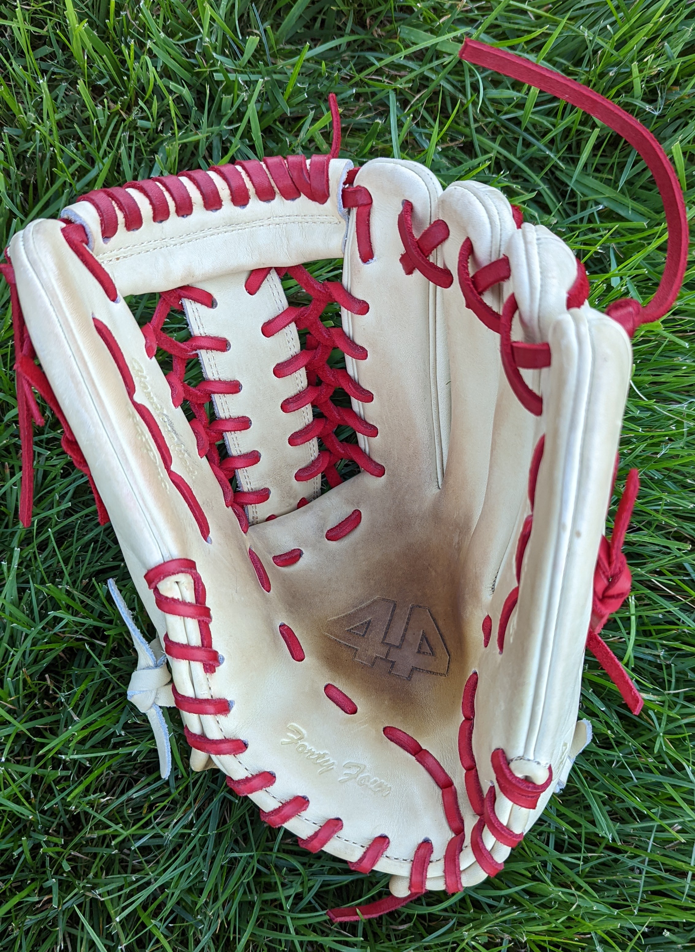 Used 44 Pro Right Hand Throw Outfield Pro model Baseball Glove 12.75