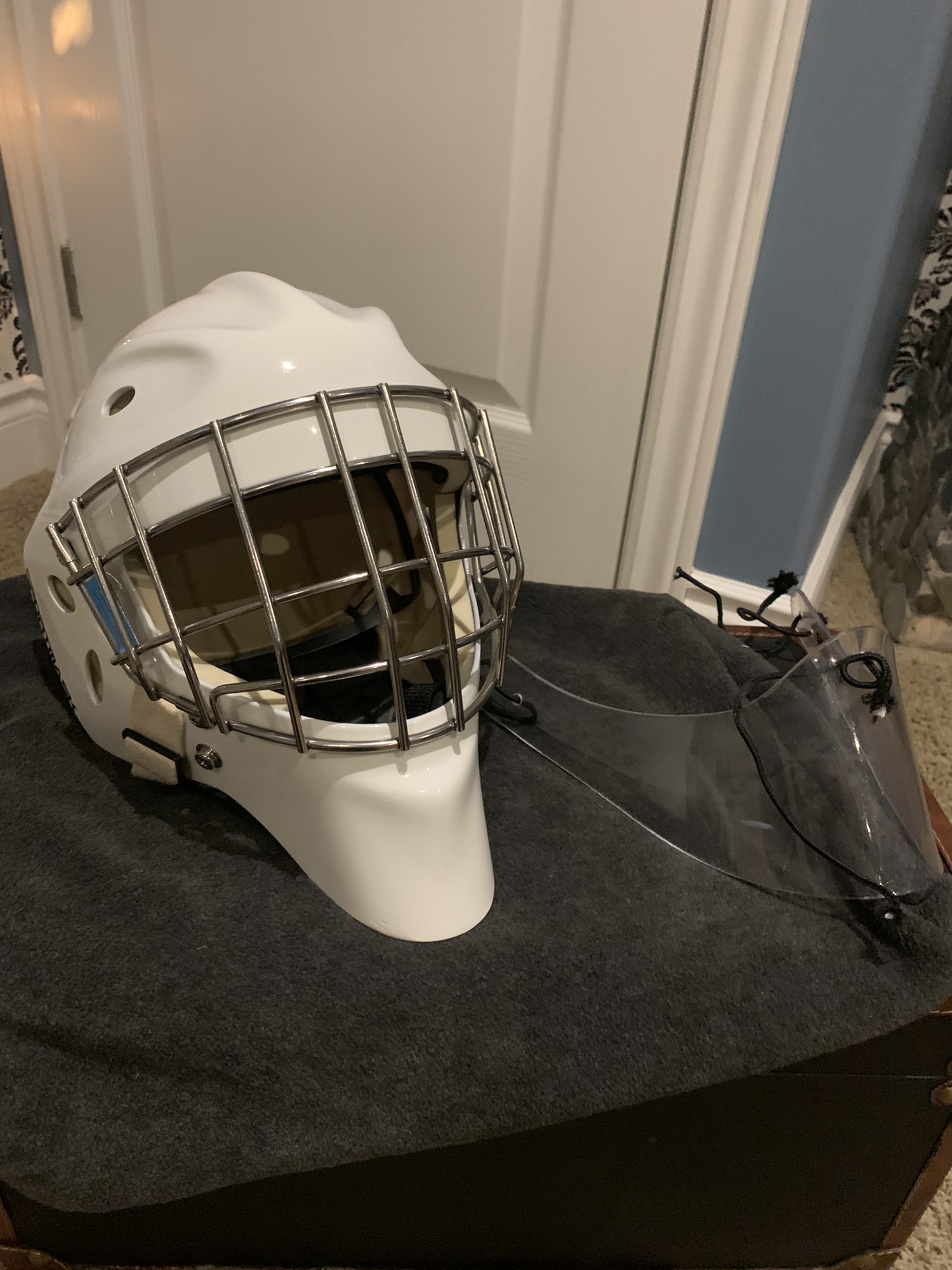 Used Sportmask X8 Goalie Mask With Dangler And Bag SidelineSwap