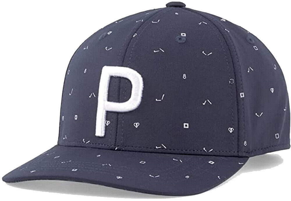 NEW Puma H8 Golf P110 Snapback Navy Blazer/White Golf Hat/Cap