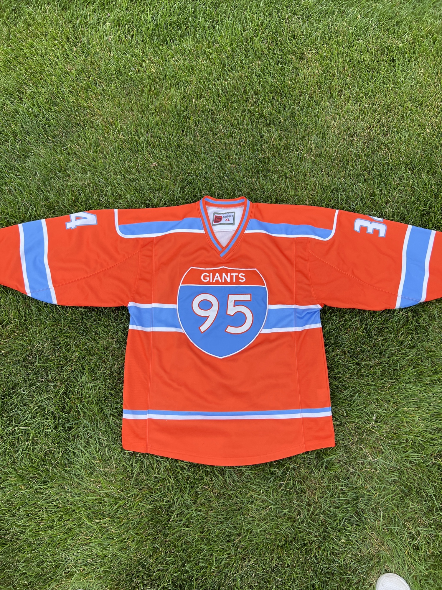 95 Giants hockey full uniform, shells, socks, XL jersey SidelineSwap