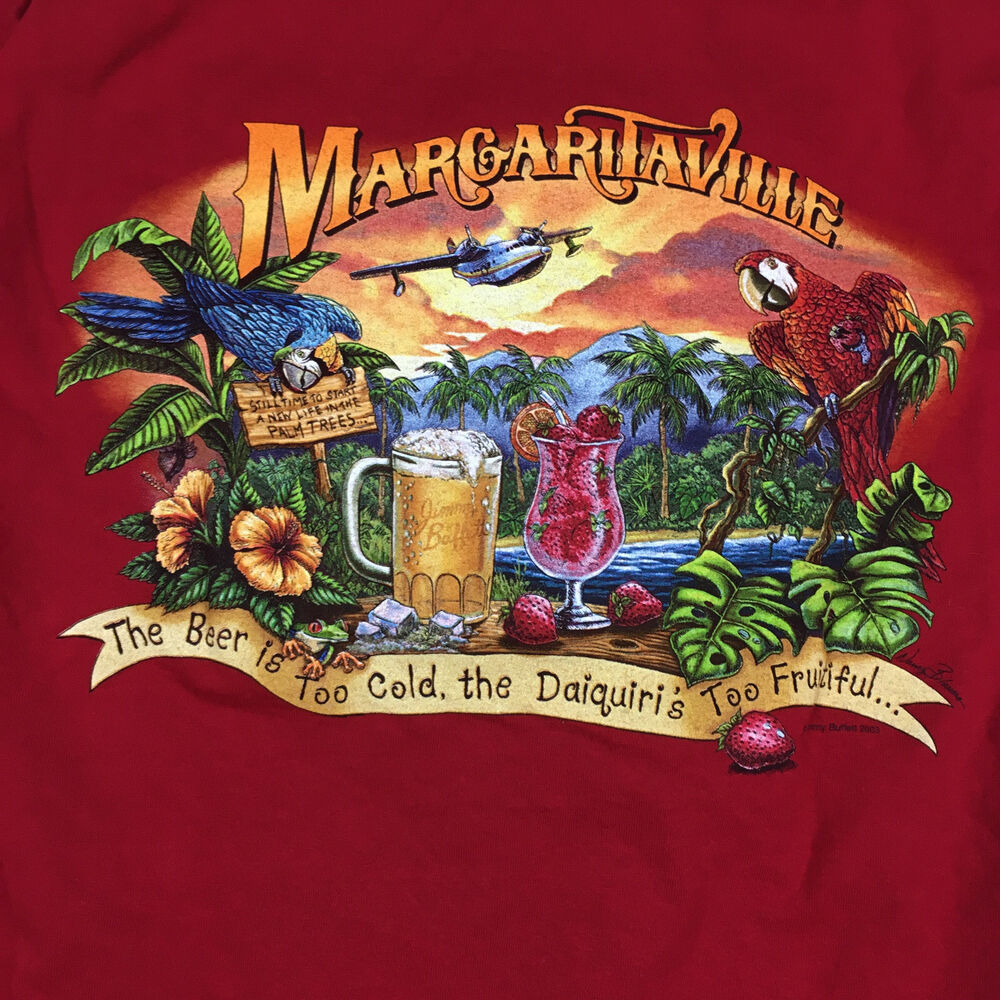 Jimmy Buffett's Margaritaville Las Vegas Red Palm Trees Postcard T