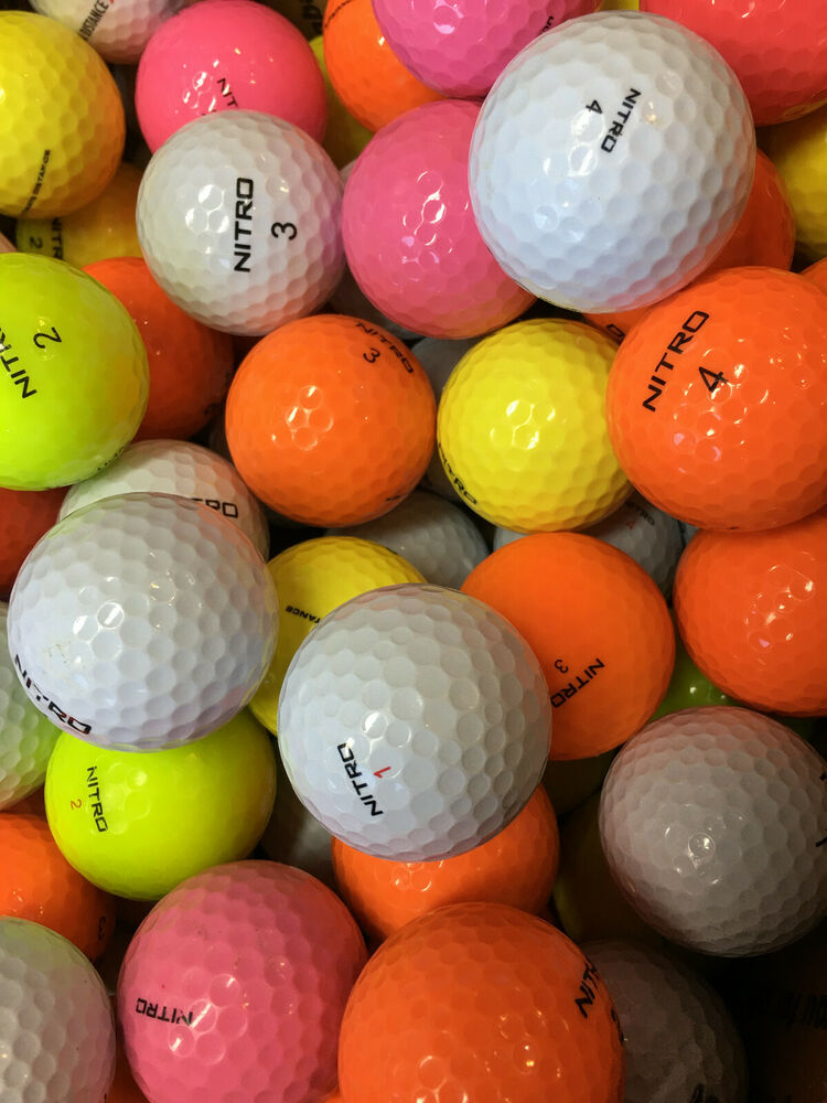 Nitro golf balls.50 Near Mint AAAA Used Golf Balls...Assorted Colors SidelineSwap