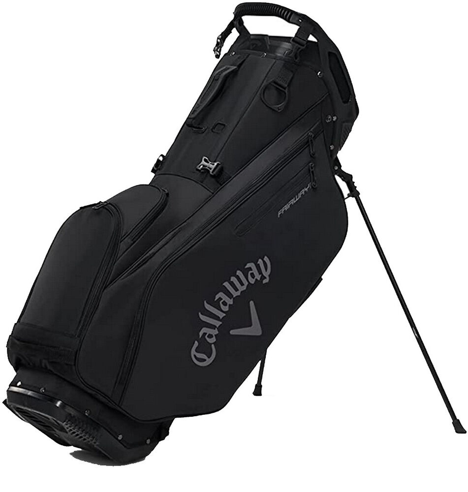 NEW 2022 Callaway Golf Fairway 14 Black Double Strap Stand Golf Bag