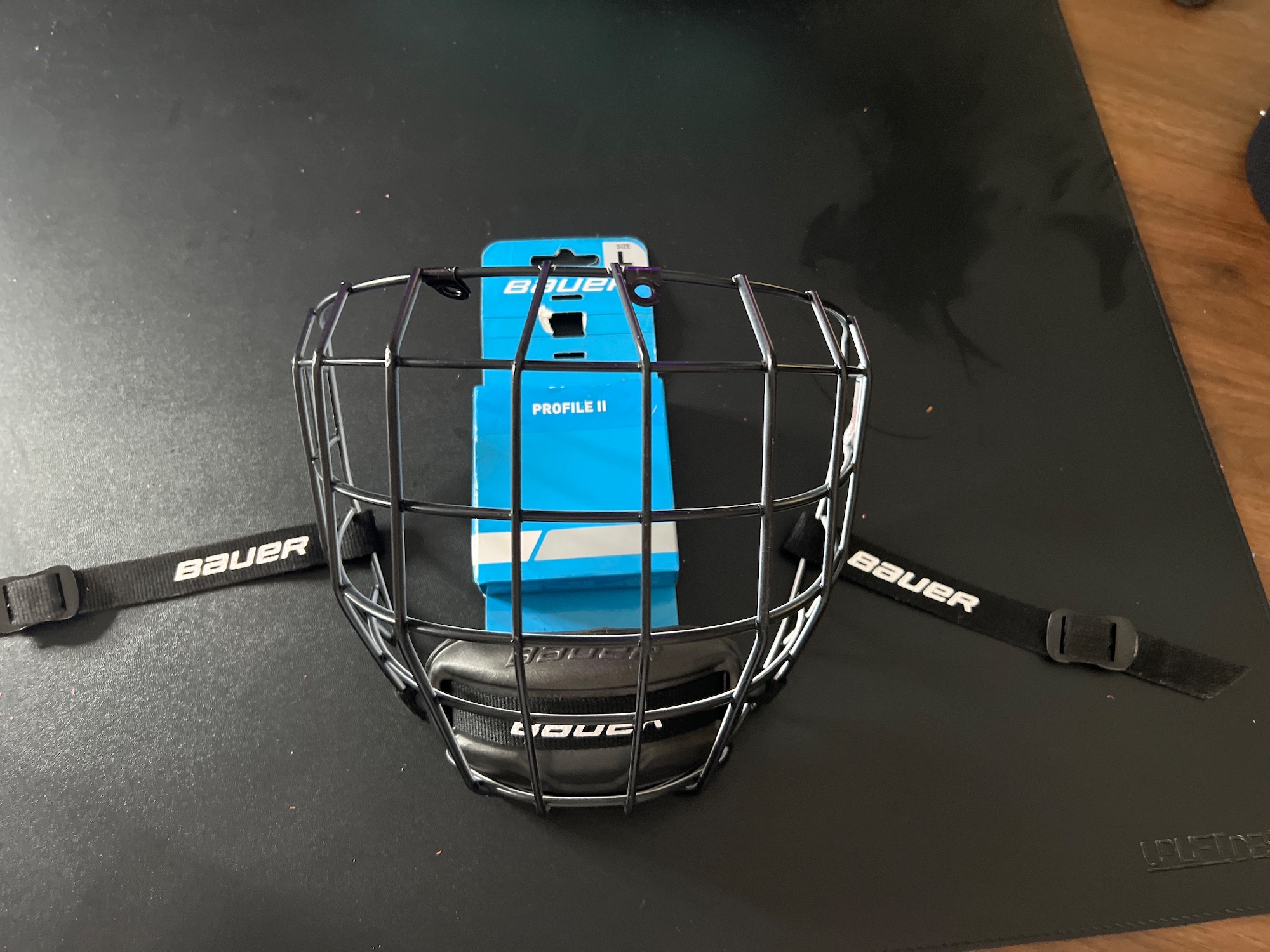 Large Bauer Full Cage Profile II Facemask Black SidelineSwap