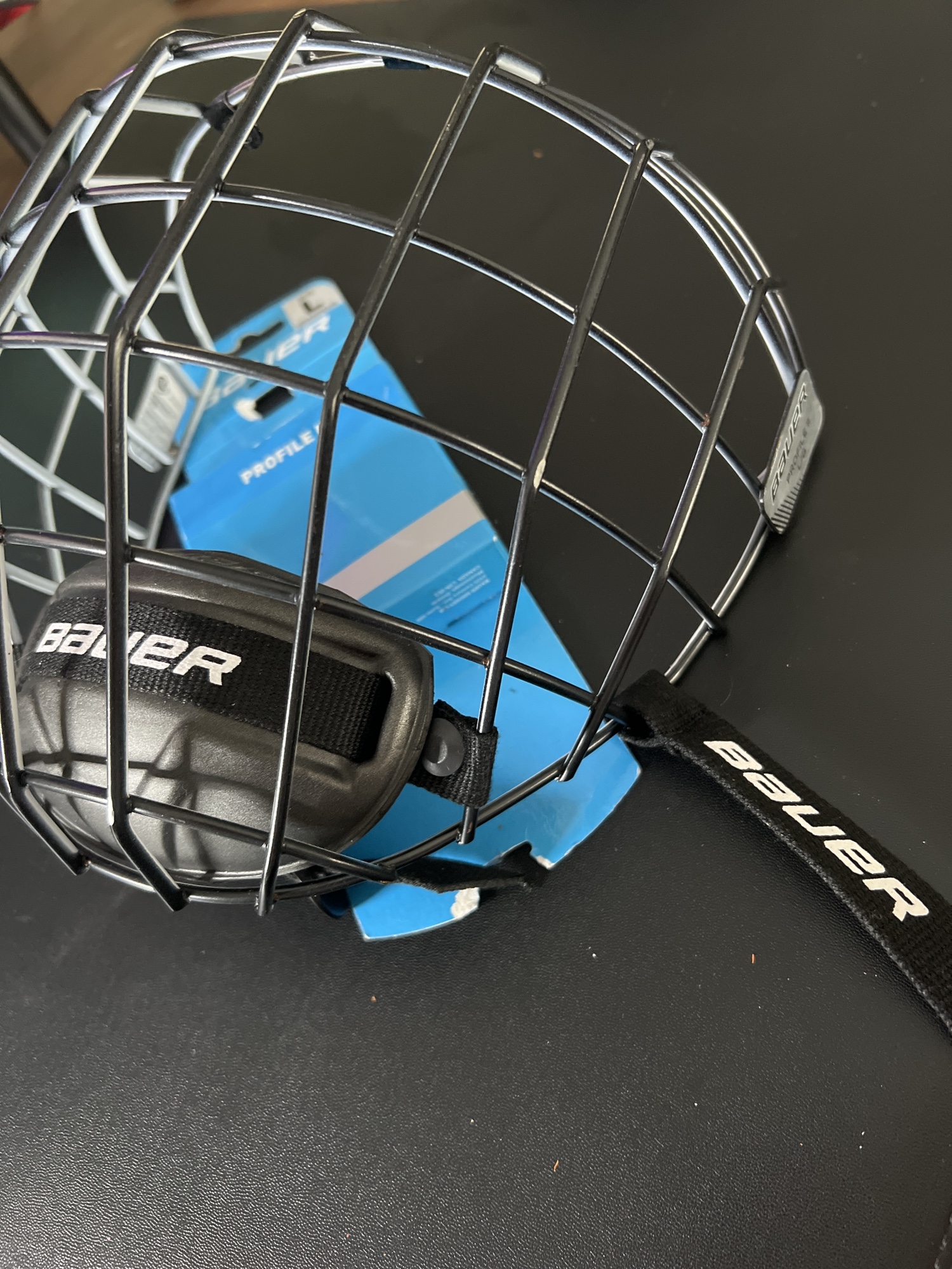 Large Bauer Full Cage Profile II Facemask Black SidelineSwap