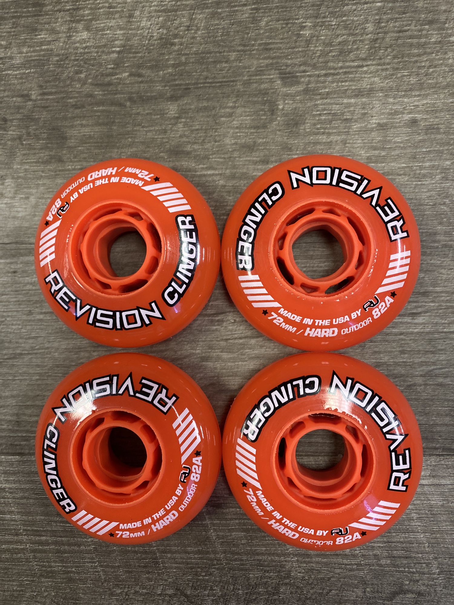 New Revision Clinger Outdoor Wheels 72 Mm (4 Pack)Roller hockey wheels