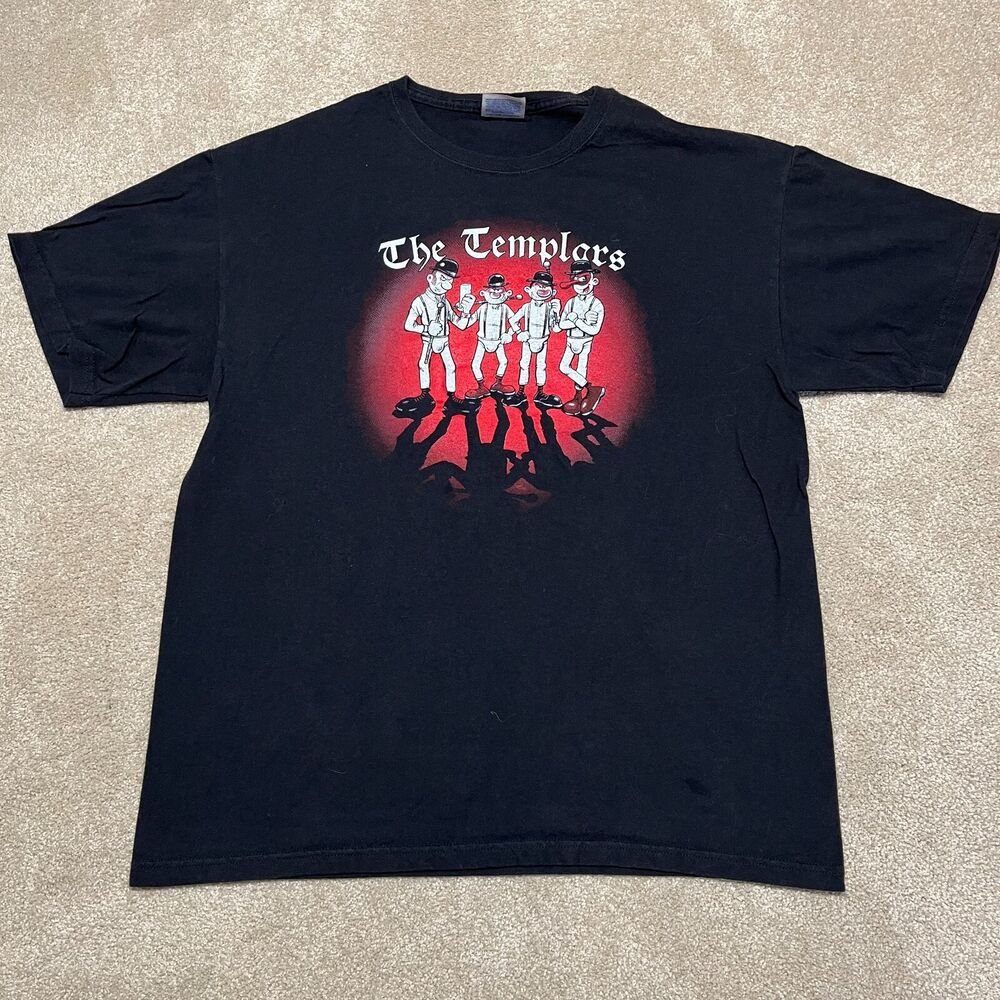 The Templars Band T Shirt Men Large Adult Black Oi NYC Rock Punk Retro