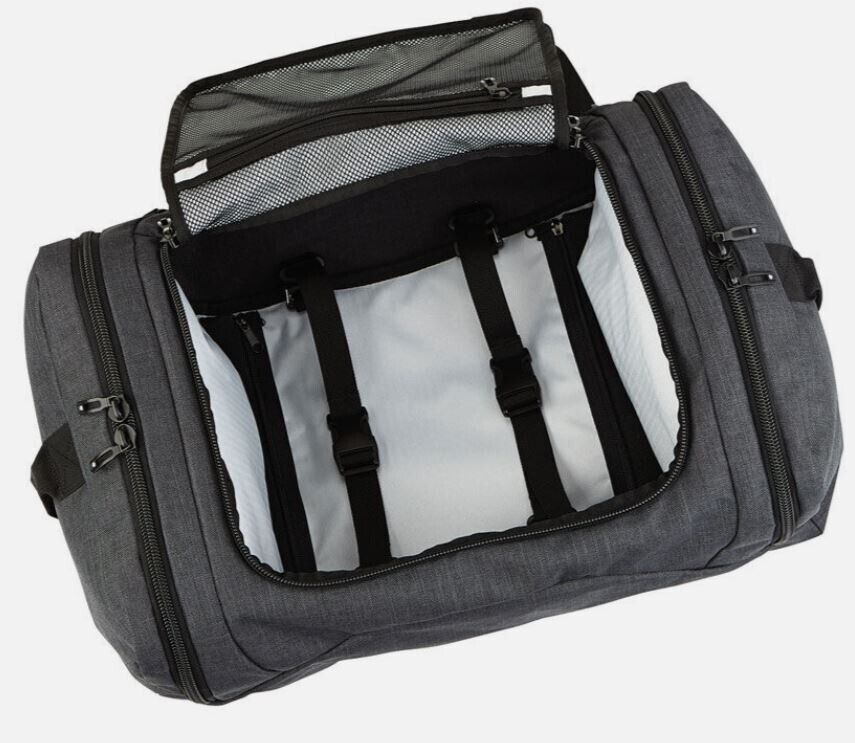 TaylorMade Golf Backpack Duffle Bag Luggage Charcoal/Black NWOT 73087