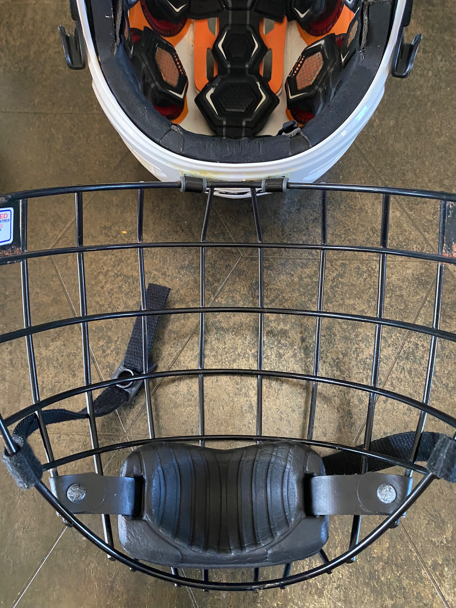 Used Large CCM Tacks 710 Helmet with Black FM580 Cage SidelineSwap