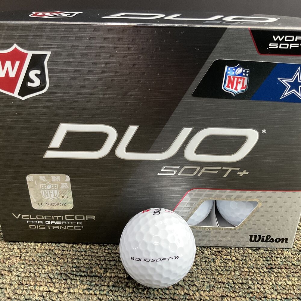 Wilson Staff Duo Soft + NFL Golf Balls Dallas Cowboys 12 Count Box NEW