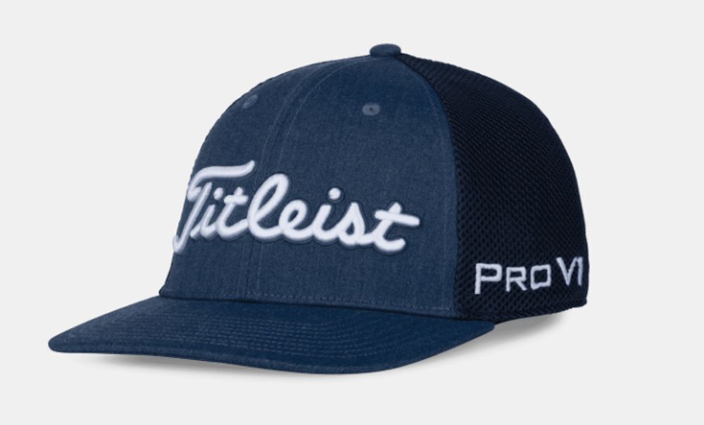 Titleist Tour Snapback Mesh 2021 Hat (Navy/White, OSFA) Golf Cap NEW