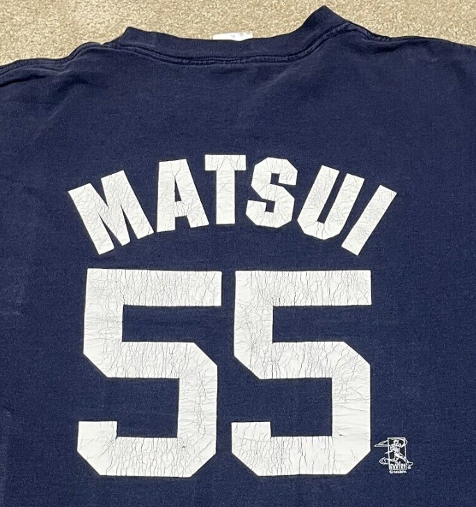 majestic Yankees MATSUI 55 　　 　　　USA製 XL NY Yankees Hideki Matsui #55 White Jersey Size XL by Russell