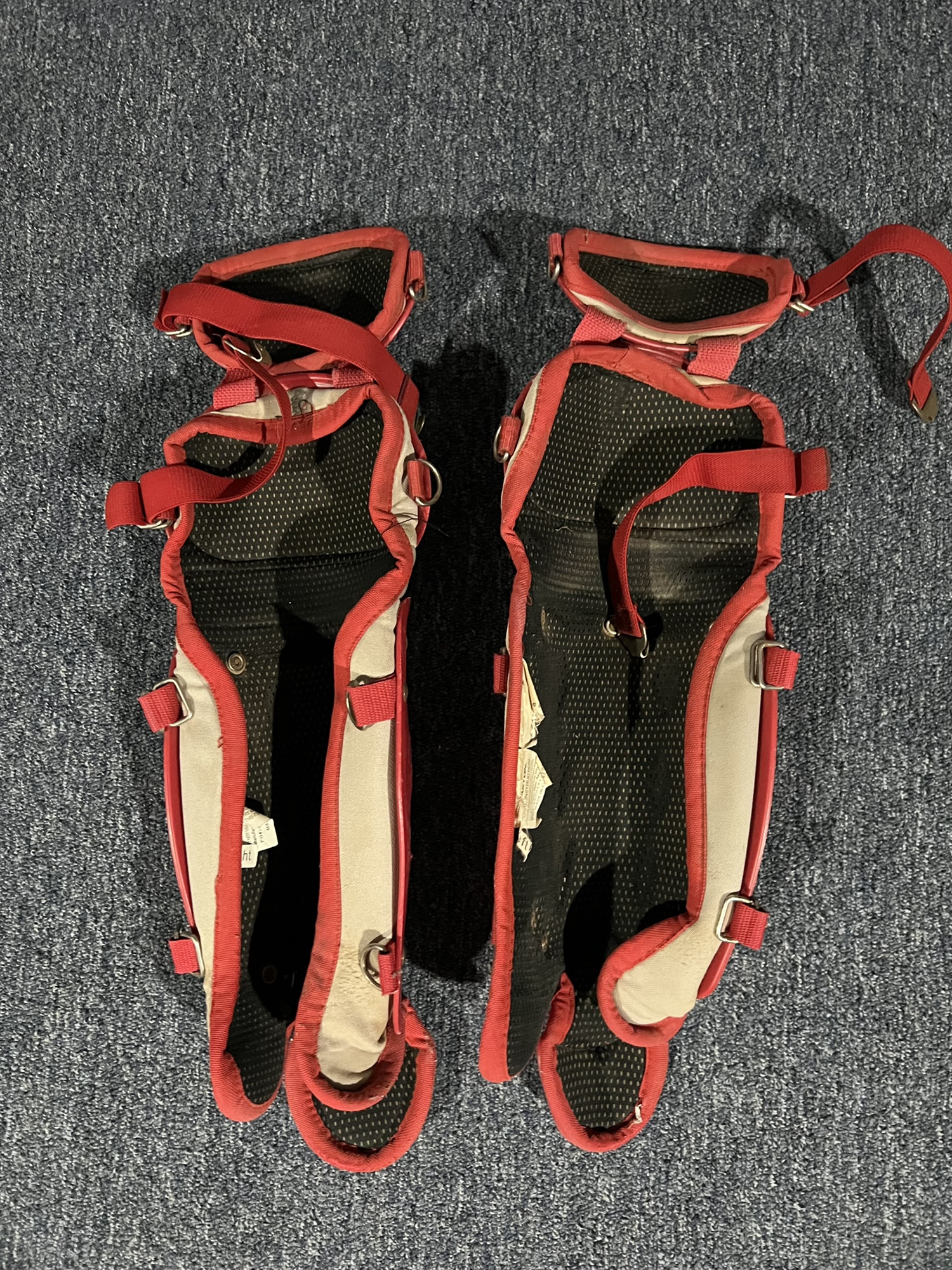 used youth Easton catchers leg guards SidelineSwap