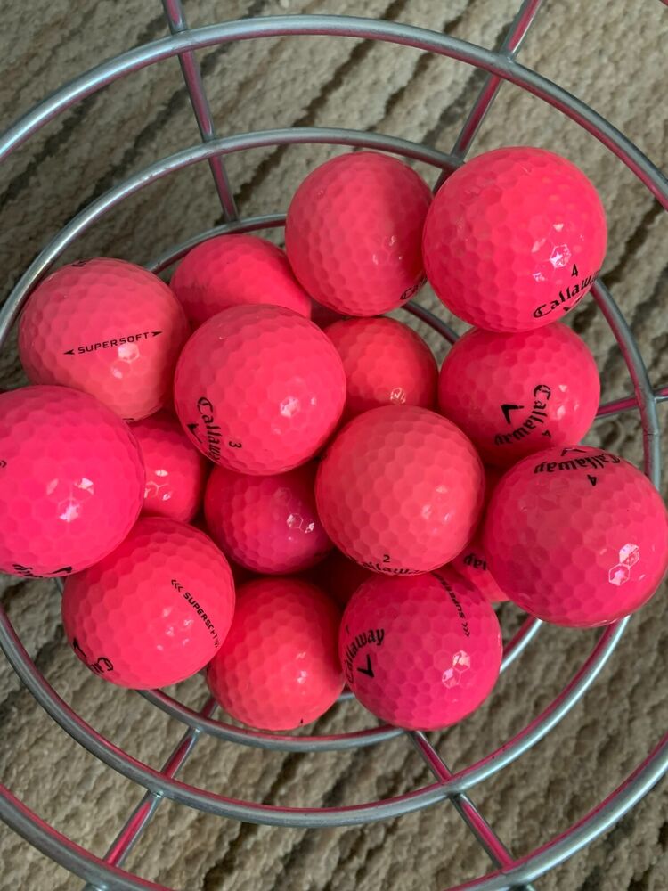 2 Dozen (24) Pink Callaway Supersoft Used Golf Balls AAA Value