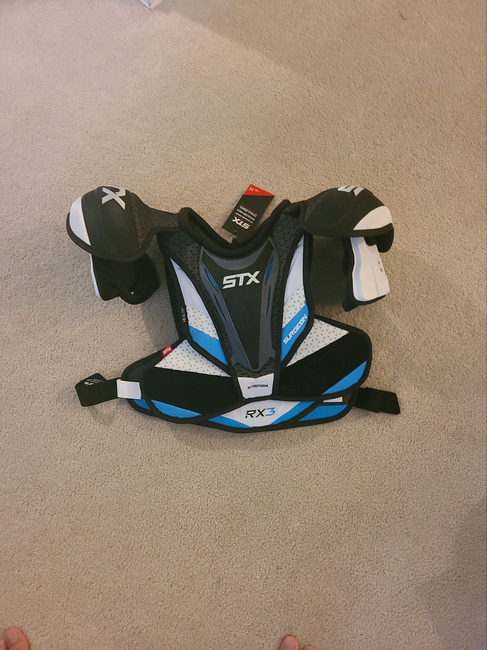 Senior New Medium STX Surgeon RX3 Shoulder Pads SidelineSwap
