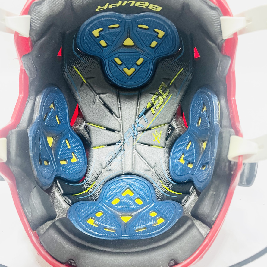 Miami of Ohio Bauer Reakt 150 Hockey HelmetMediumProfile 2 Cage