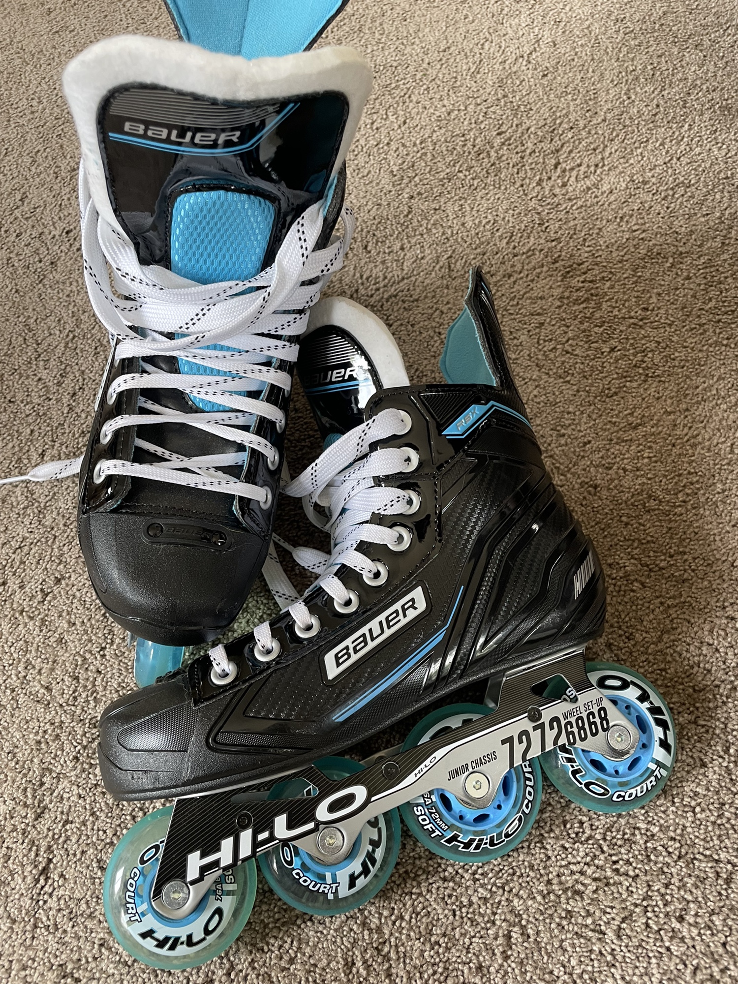 Used Bauer Regular Width Size 5 Inline Skates SidelineSwap
