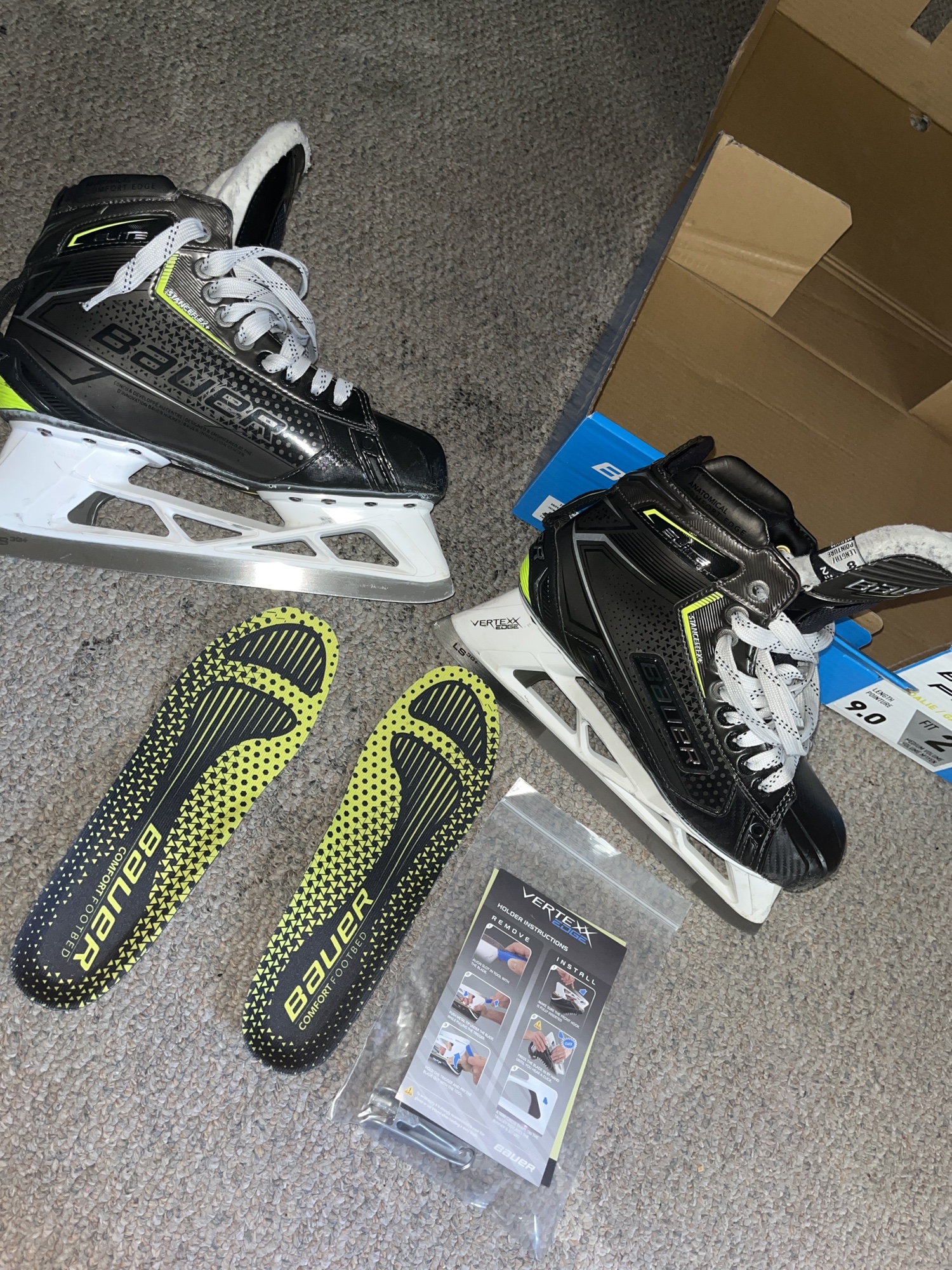 Used Bauer Size 8 Elite Hockey Goalie Skates SidelineSwap