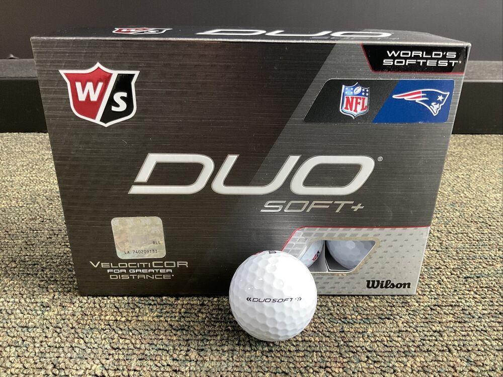 Wilson Staff Duo Soft + NFL Golf Balls New England Patriots 12 Count
