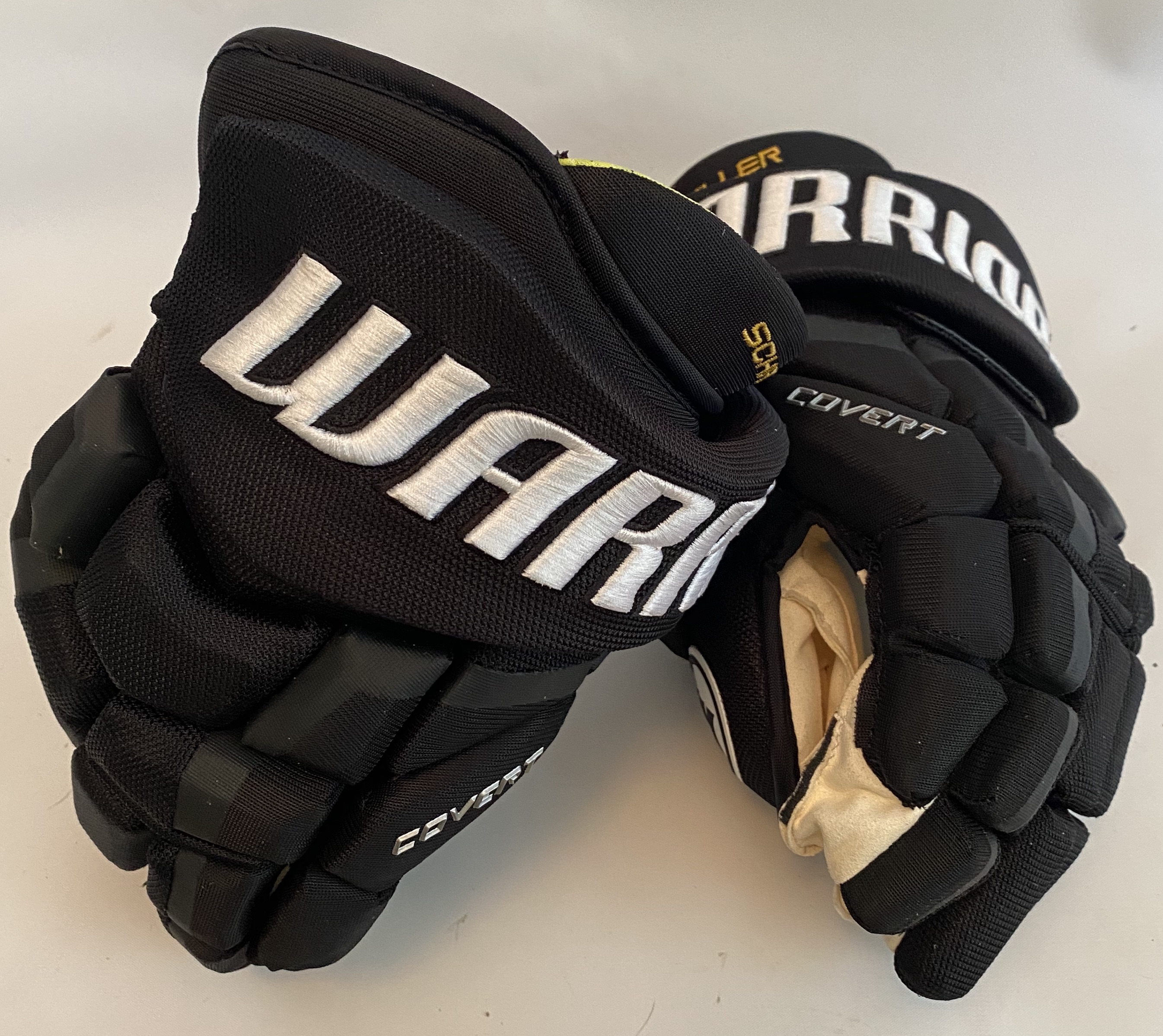 Warrior Covert QRL Pro Stock Custom Hockey Gloves 14" Schaller Bruins