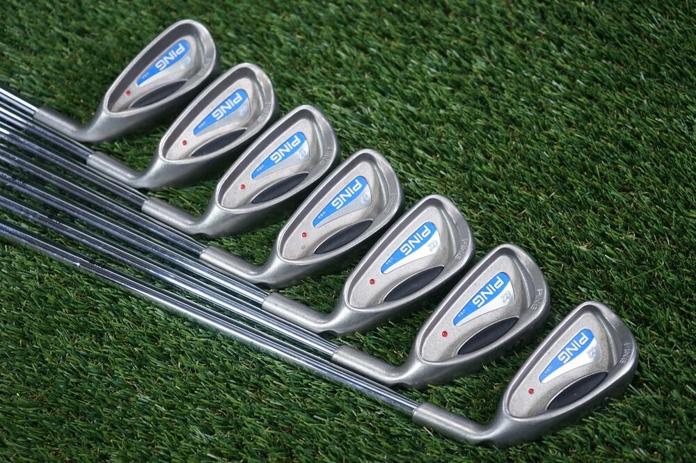 PING G2 RED DOT IRONS SET 5S W/ TRUE TEMPER REGULAR FLEX STEEL SUPER