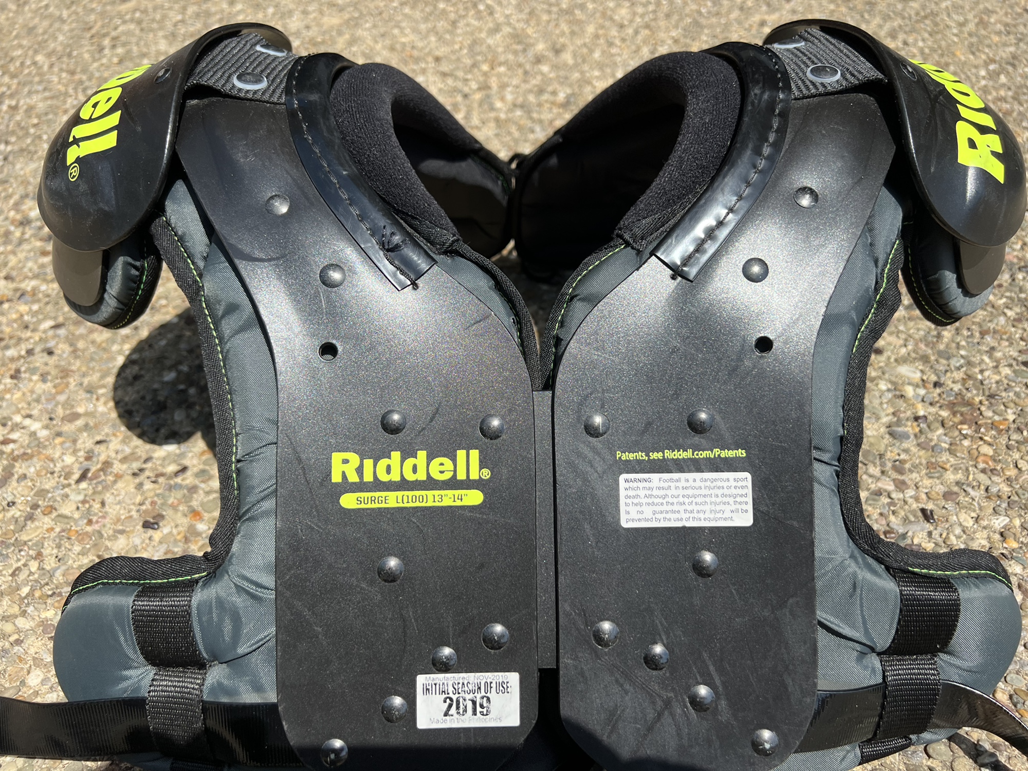 Used Large Riddell Surge Shoulder Pads SidelineSwap