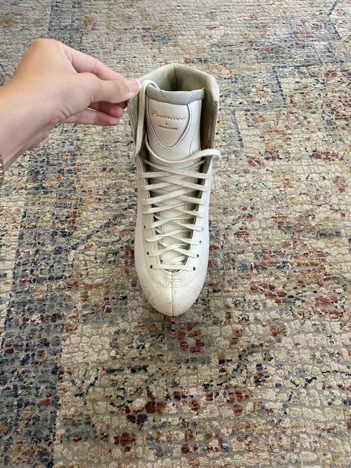 Jackson Premier Skates White DJ 2500. Size 7 B Wilson Coronation Ace